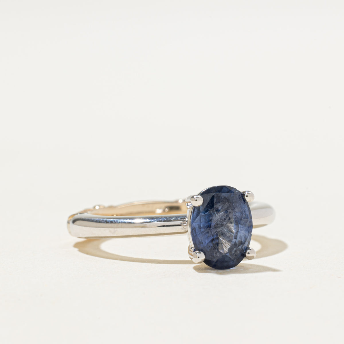'100 Ways x Anton Pavlenko Design' 14k Oval Sapphire & Hidden Diamond Accented Ring | 2.45ct, 0.13ctw