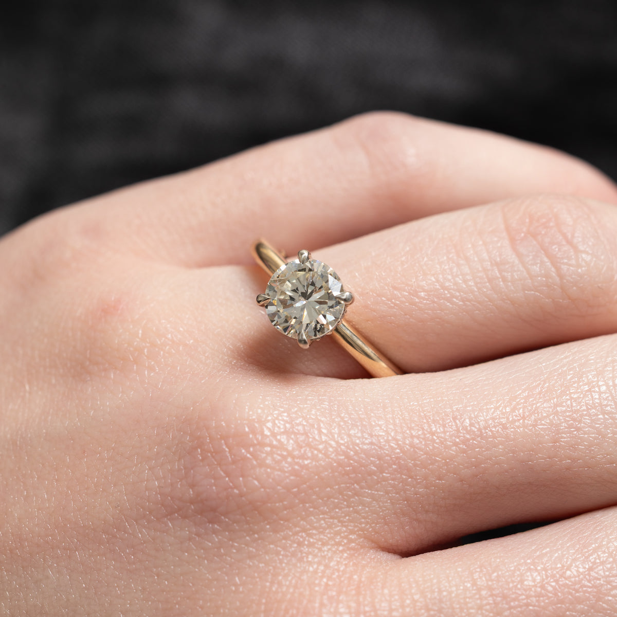 '100 Ways x Anton Pavlenko Design' 14k GIA Diamond Hidden Halo Ring | GIA 1.82ct I1 M, 0.14ctw | SZ 7