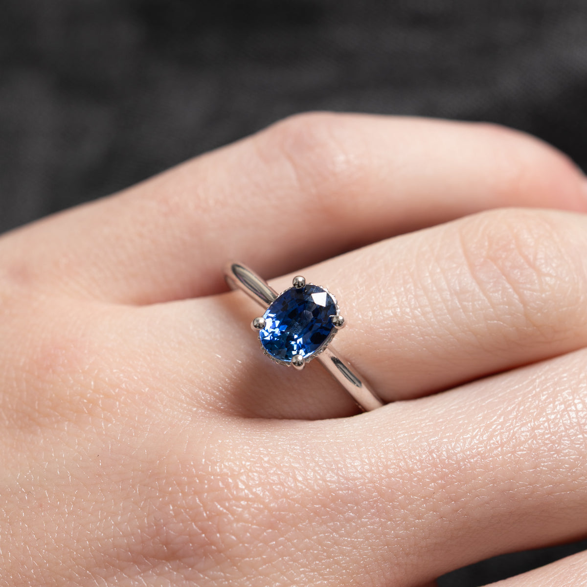 '100 Ways x Anton Pavlenko Design' 14k GIA Sapphire & Diamond Hidden Halo Ring | GIA 1.56ct, 0.10ctw | SZ 6.5