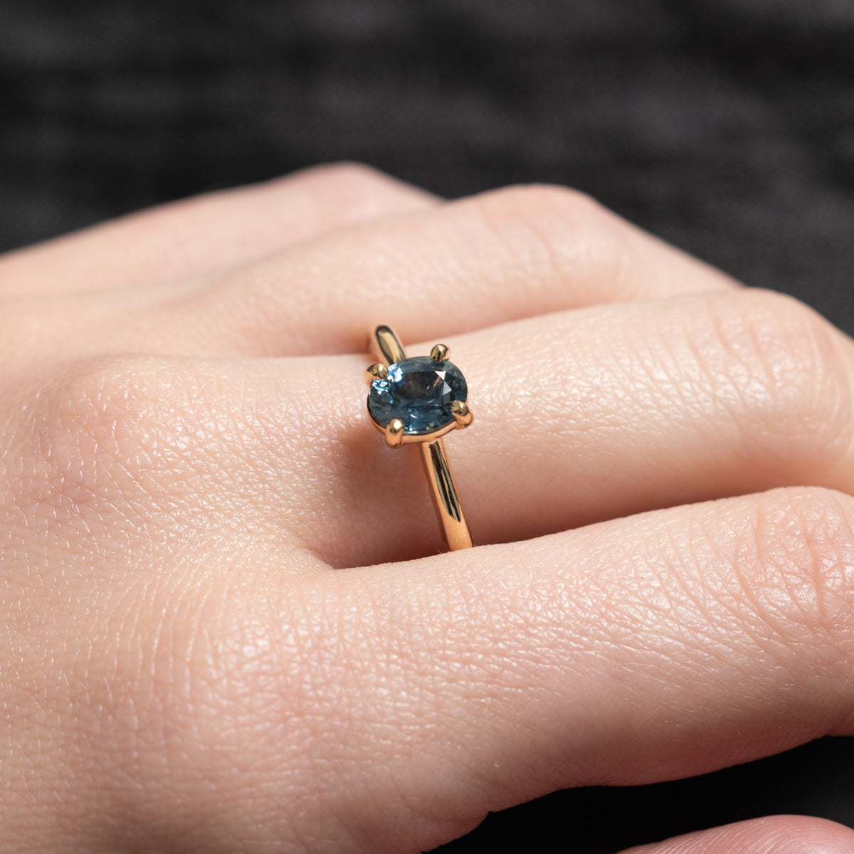 '100 Ways x Anton Pavlenko Design' 14k Montana Sapphire & Diamond Accented Ring | 1.63ct, 0.30ctw | SZ 7