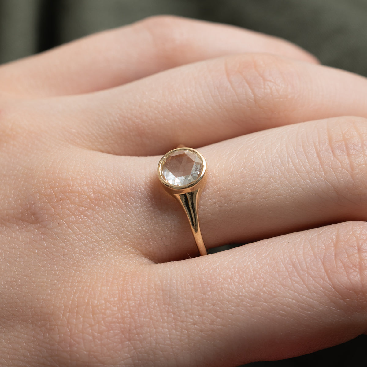 '100 Ways' 9k Yellow Gold Rose Cut Diamond Signet Ring | 0.65ct I1 H | SZ 7