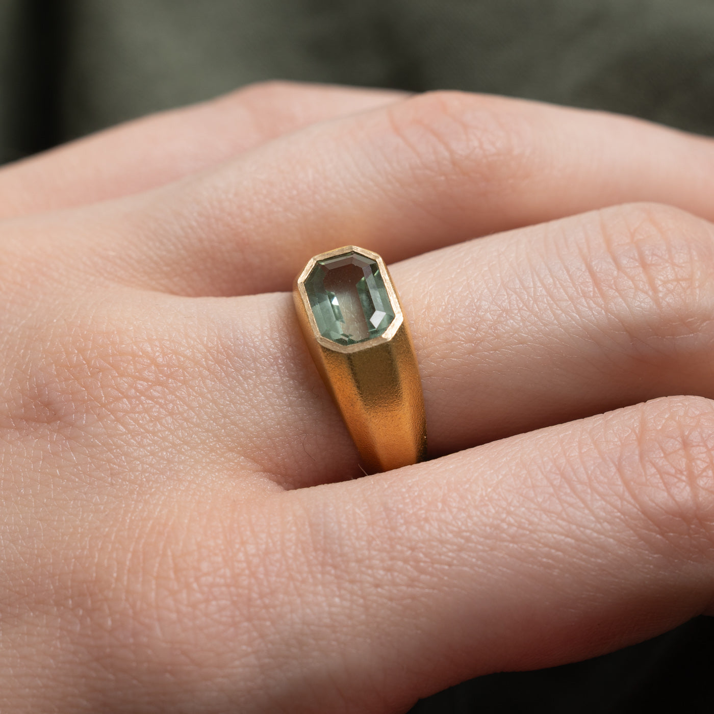 '100 Ways' 9k Yellow Gold Tourmaline Signet Ring | 2.26ct | SZ 6.95