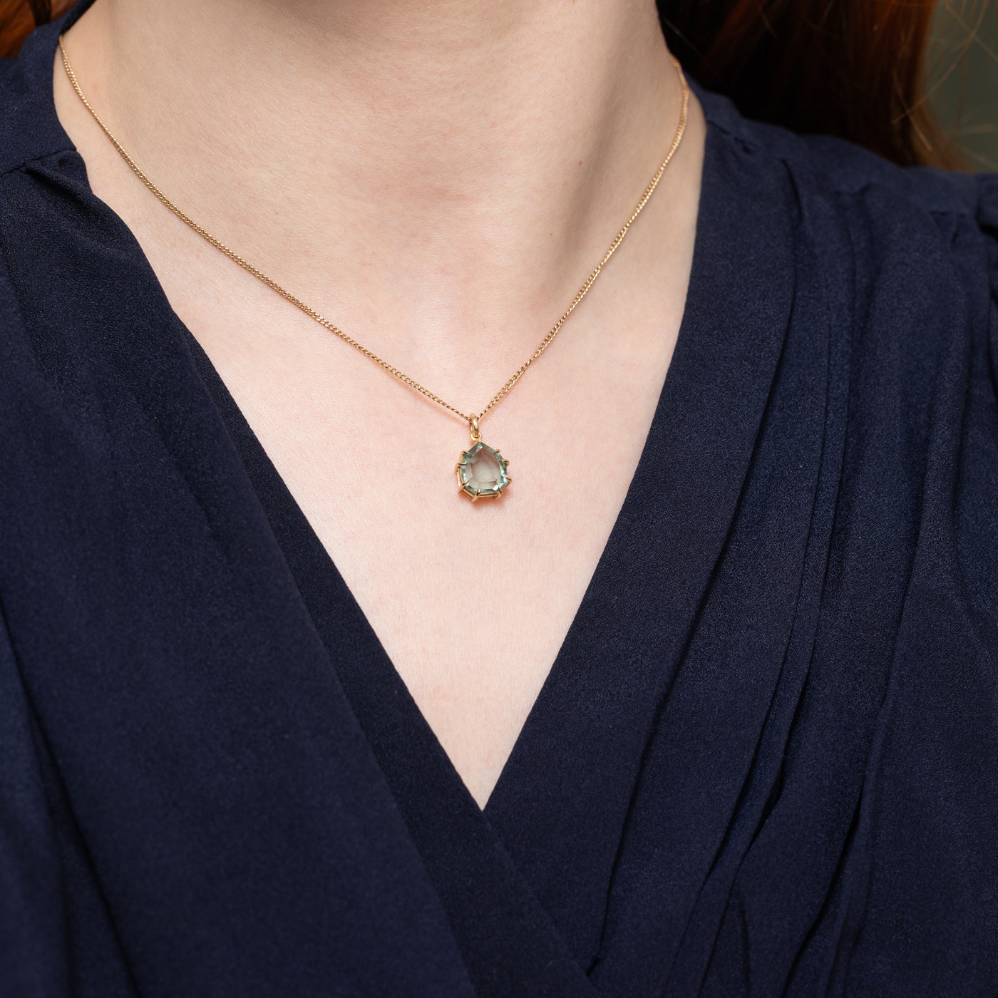 '100 Ways' 9k Yellow Gold Portrait Cut Tourmaline Pendant | 3.16ct