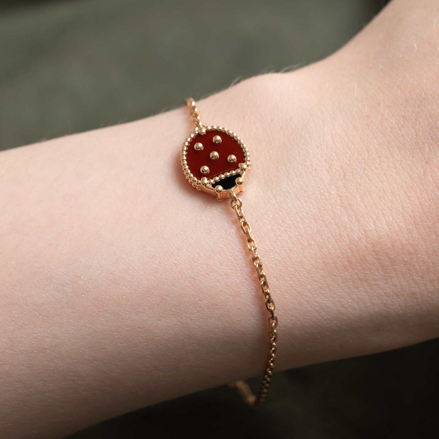 'Van Cleef & Arpels' Lucky Spring Bracelet, Closed Wings Ladybug