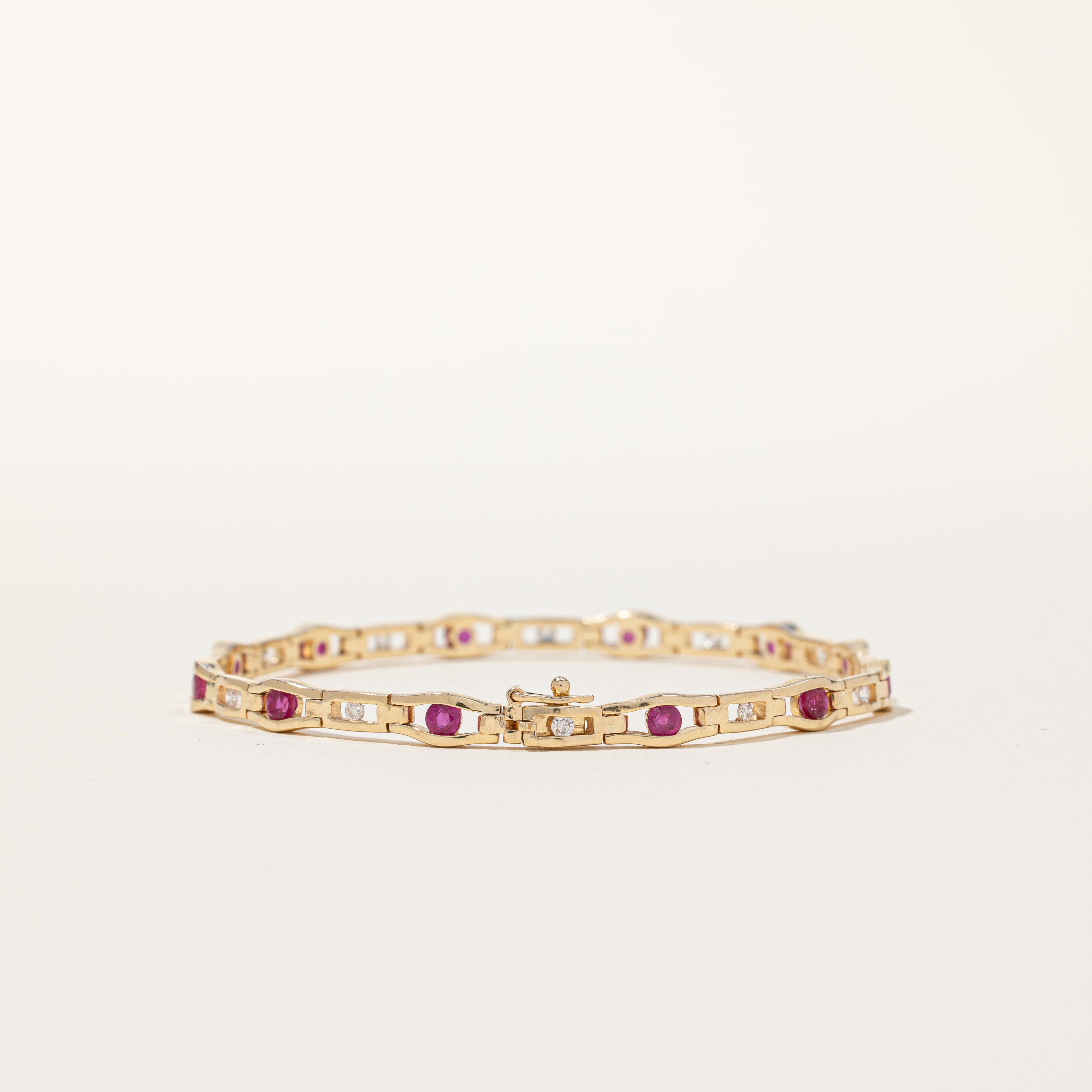 Ruby & Diamond Bracelet | 1.44ctw, 0.18ctw | 7" |