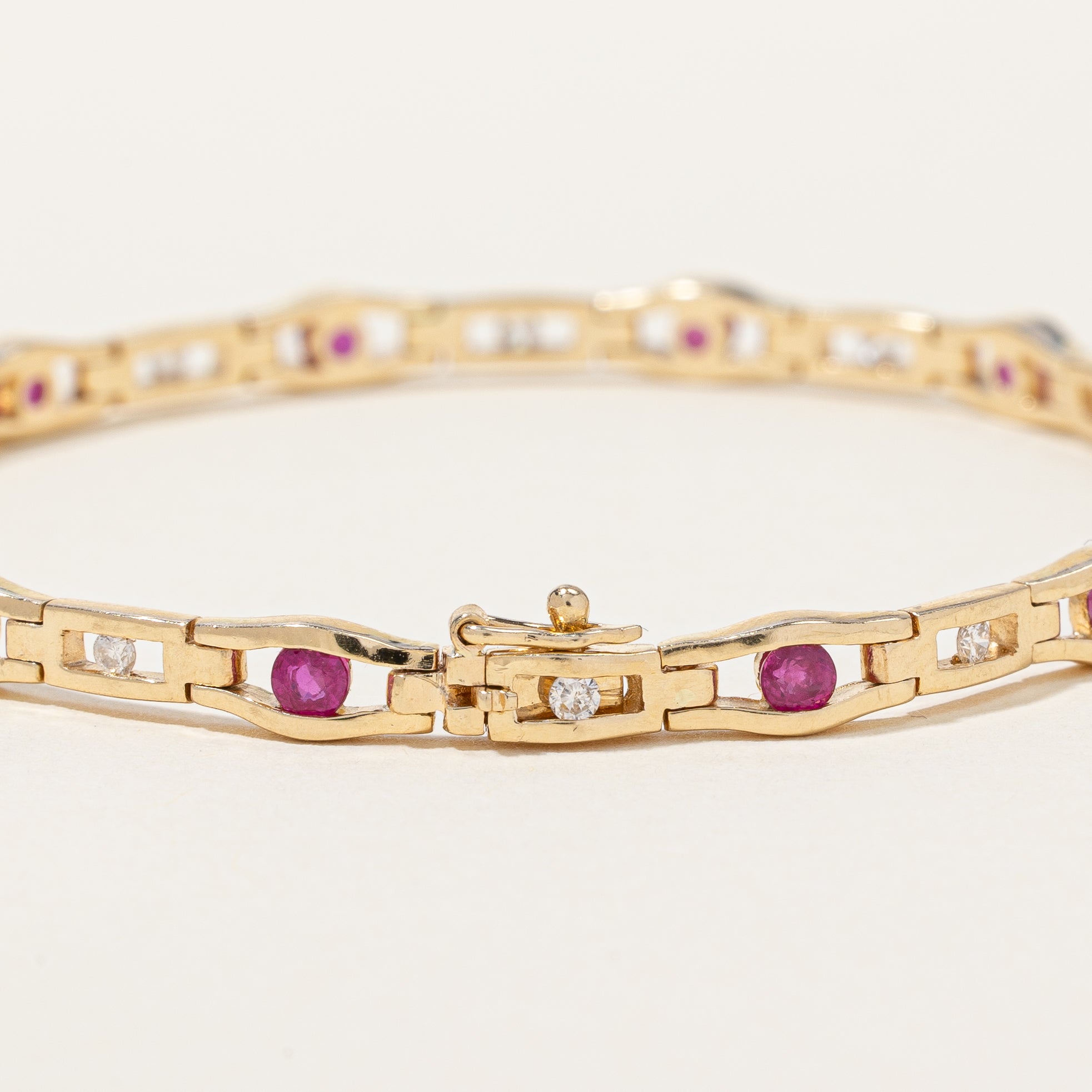 Ruby & Diamond Bracelet | 1.44ctw, 0.18ctw | 7" |