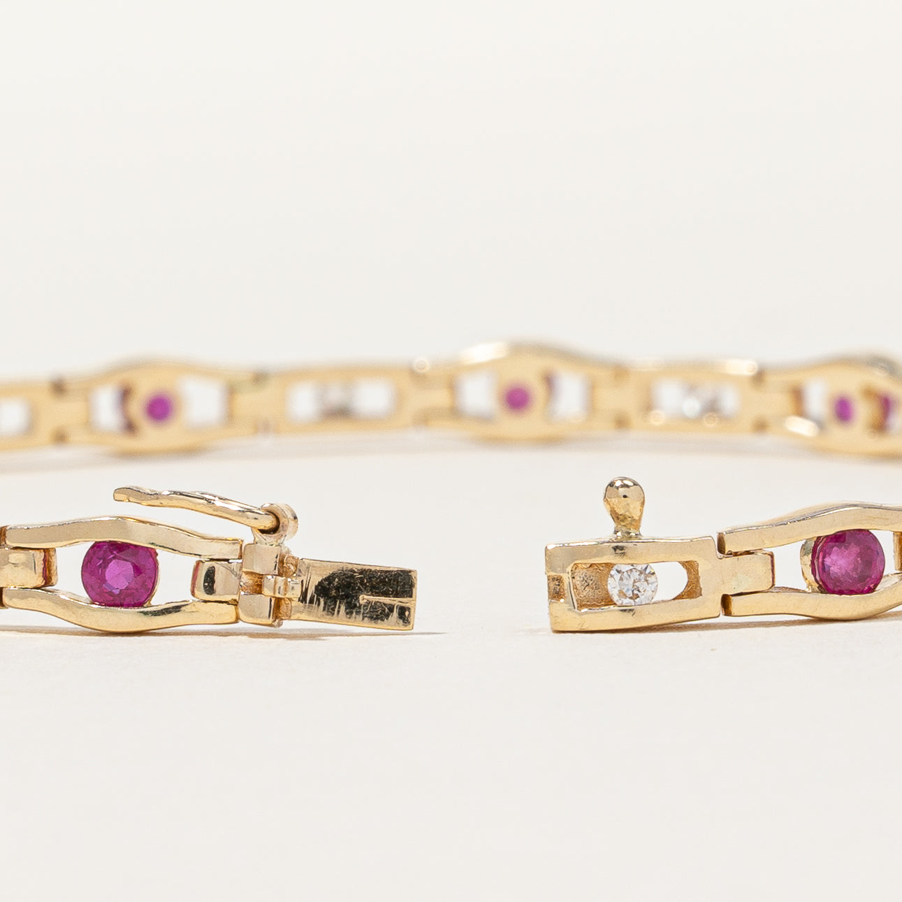 Ruby & Diamond Bracelet | 1.44ctw, 0.18ctw | 7" |