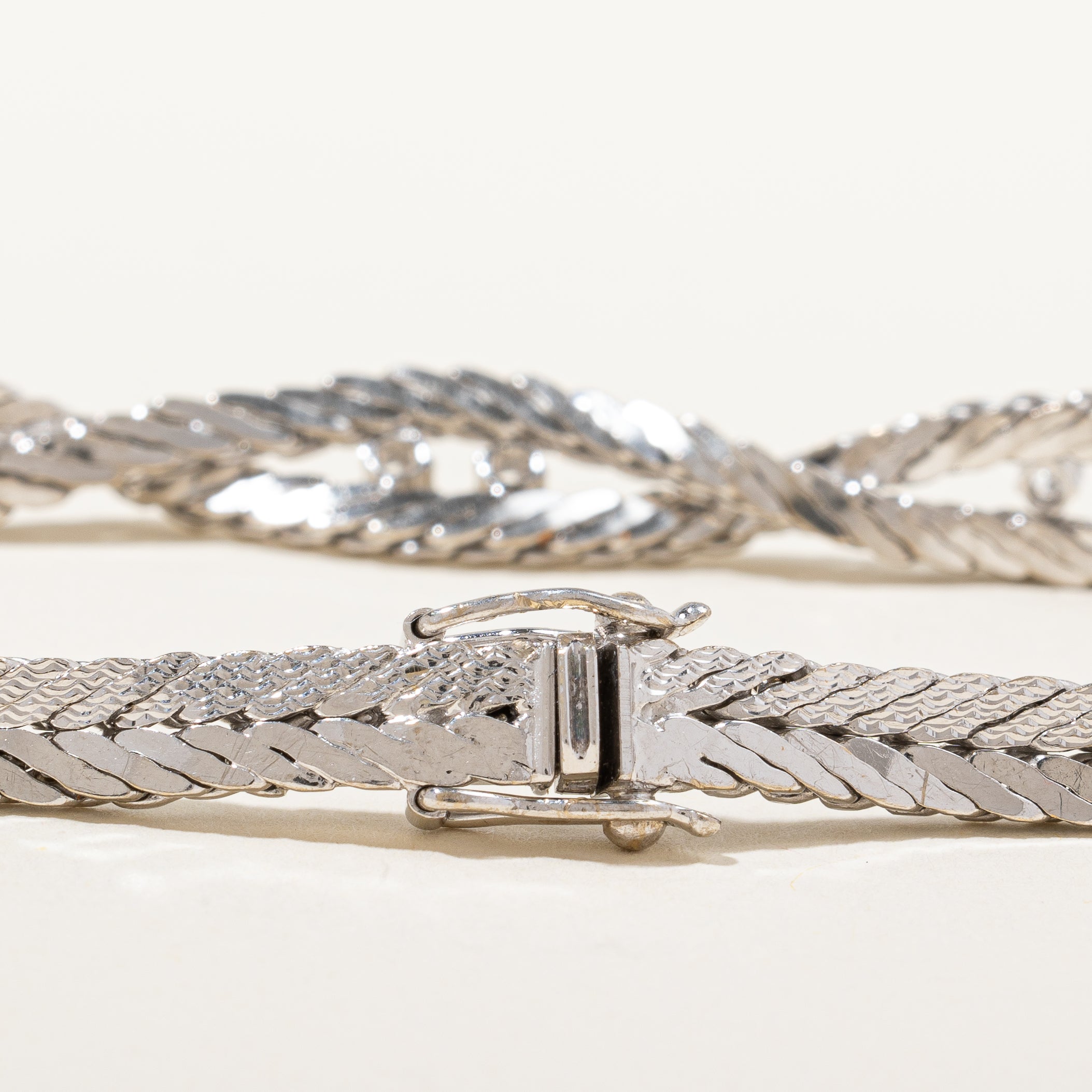 Swedish 18K Diamond Weave Bracelet | 0.18ctw | 8" |