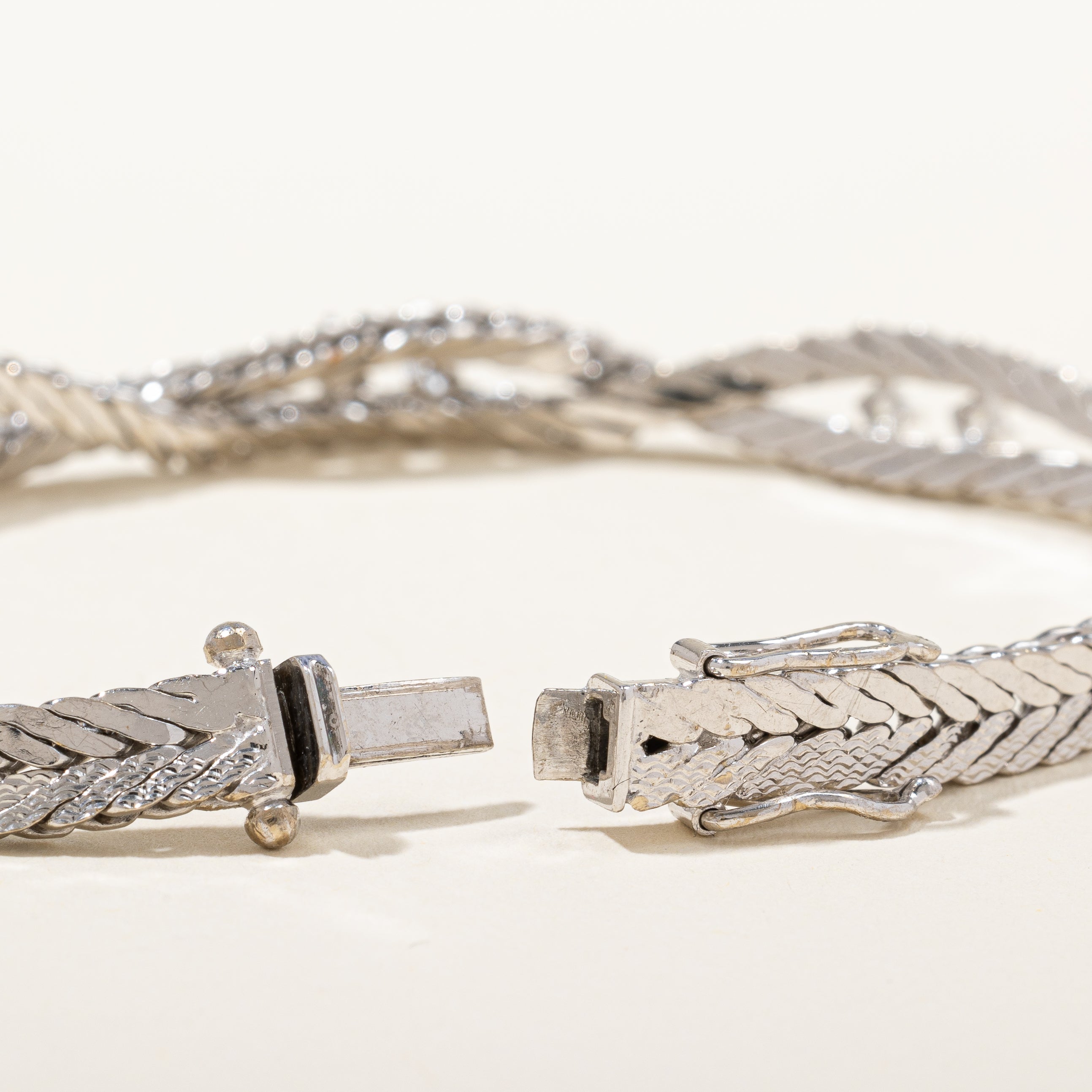 Swedish 18K Diamond Weave Bracelet | 0.18ctw | 8" |