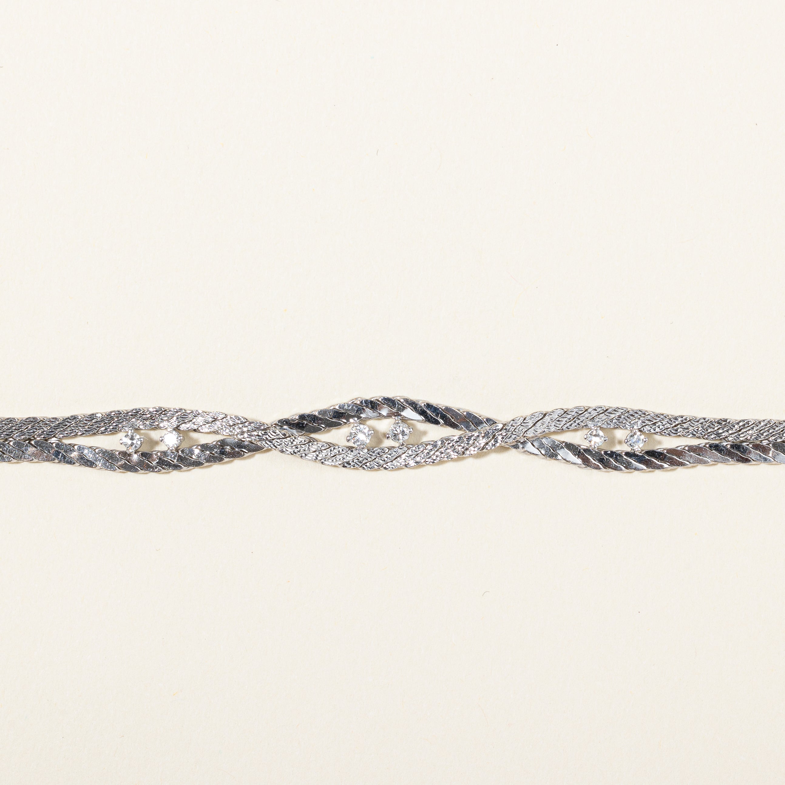 Swedish 18K Diamond Weave Bracelet | 0.18ctw | 8" |