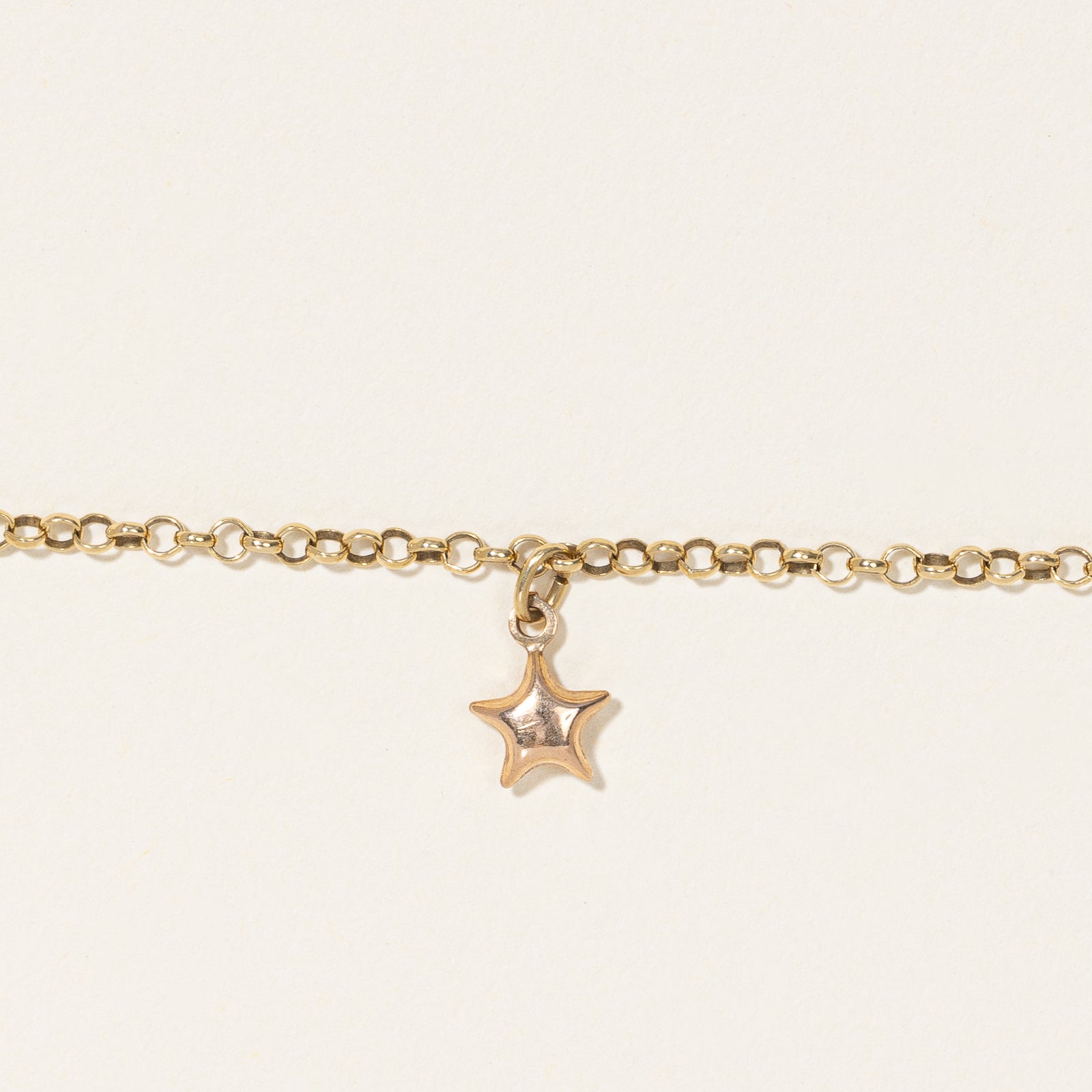 Bracelet à breloques étoile en or tricolore 18 carats | 17,8 cm |
