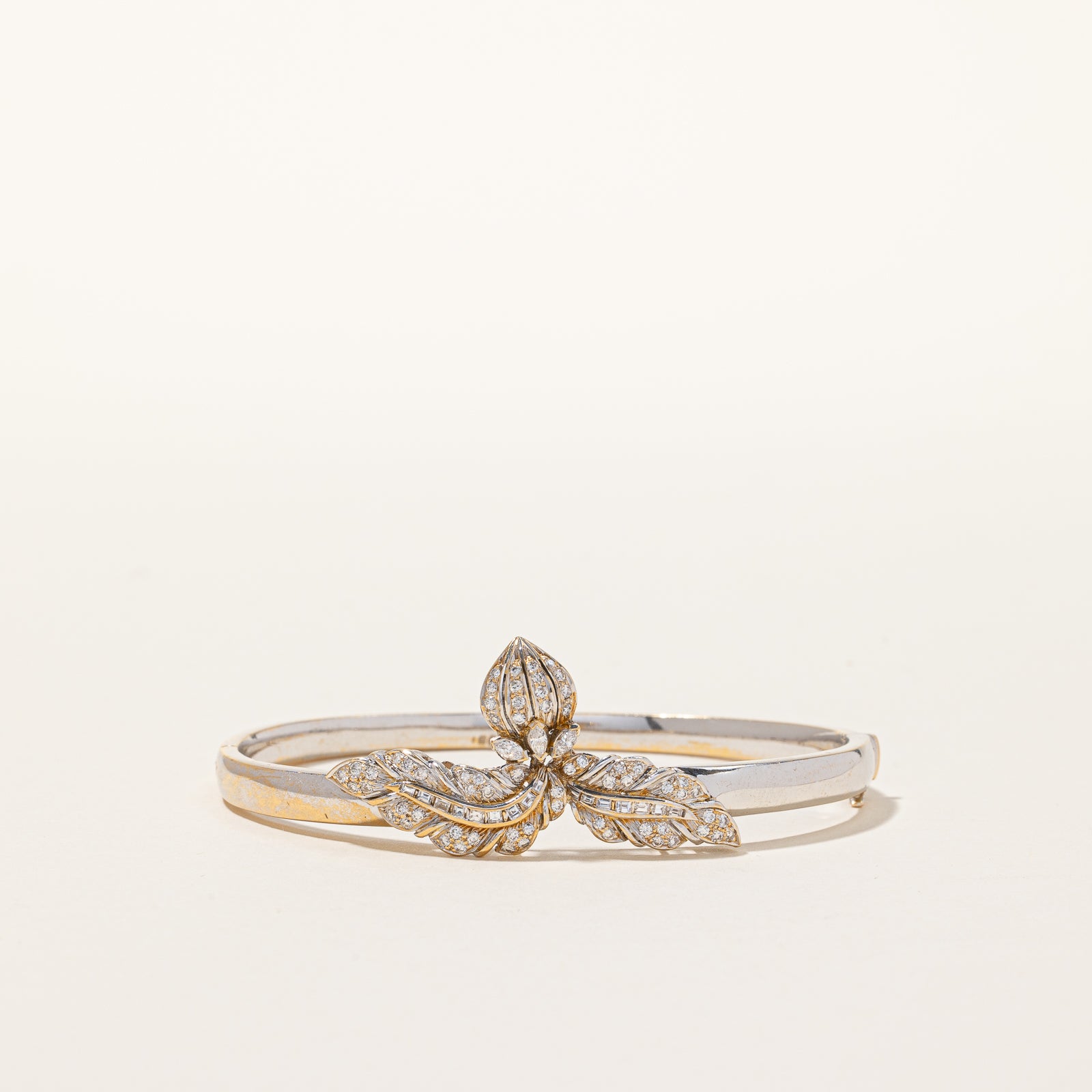 Ornate Diamond Leaf Bracelet | 0.52ctw | 7" |