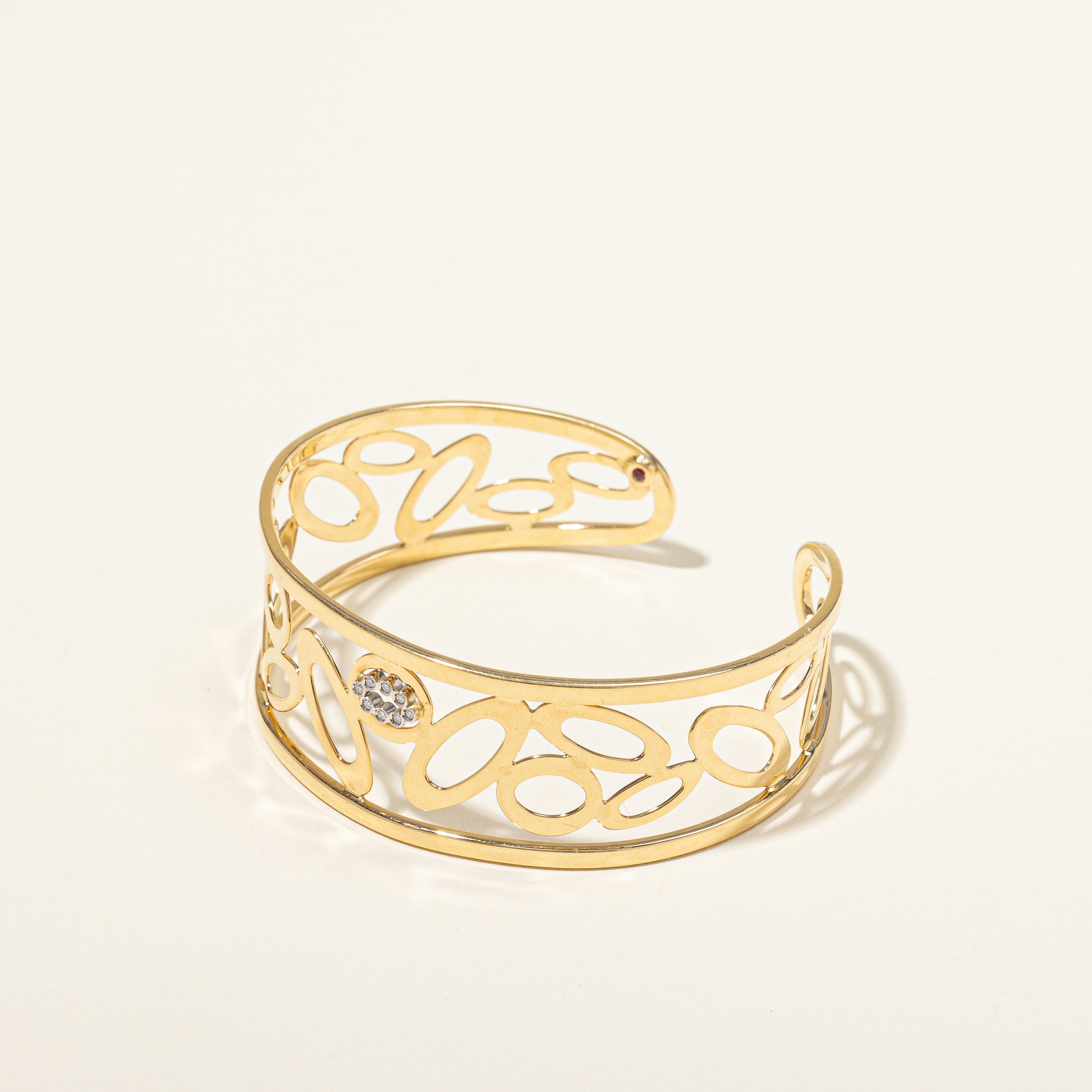 Diamond Open Bangle | 0.025ctw | 6" |
