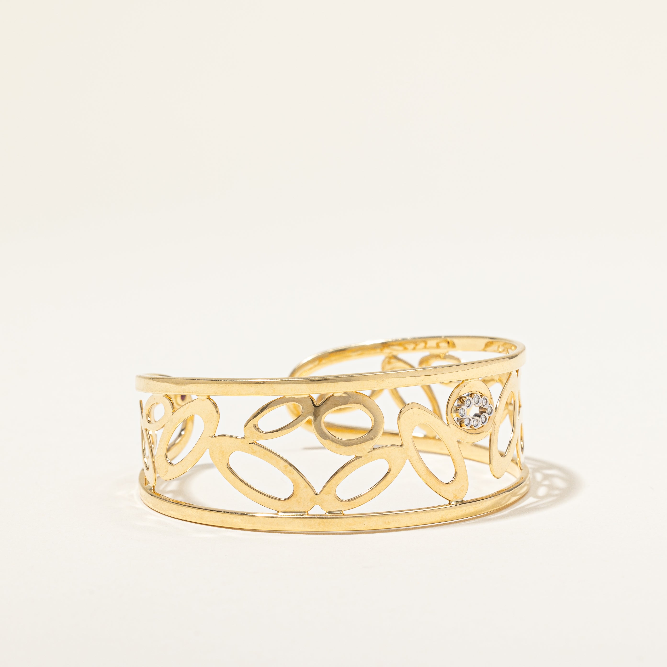 Diamond Open Bangle | 0.025ctw | 6" |