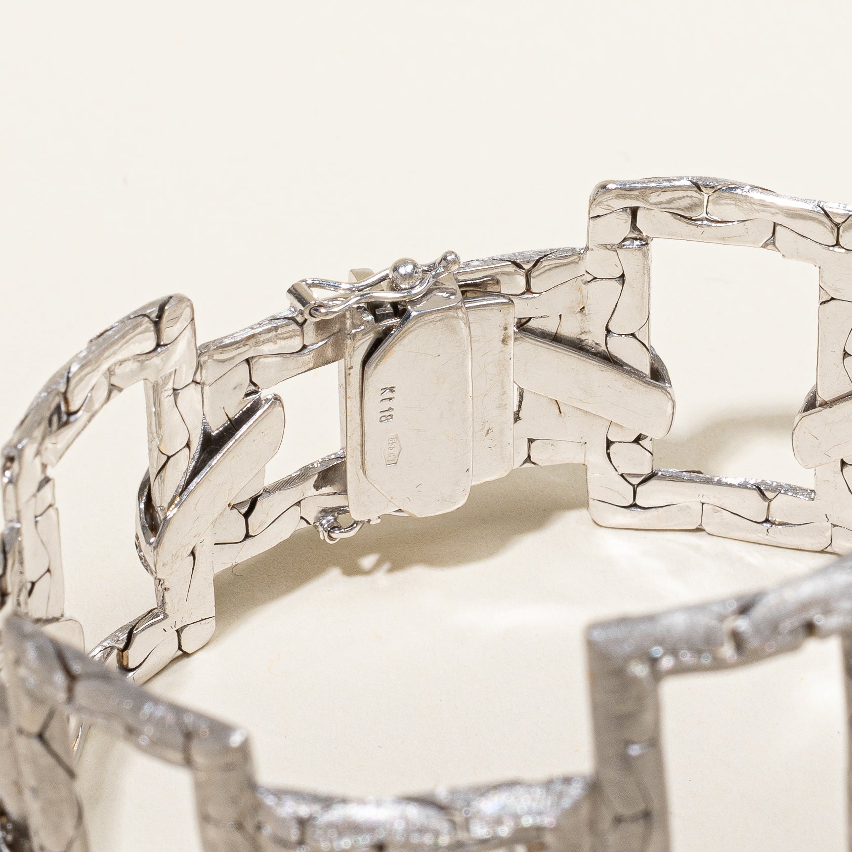 Vintage Italian Diamond Large Abstract Bracelet | 0.50ctw | 7" |
