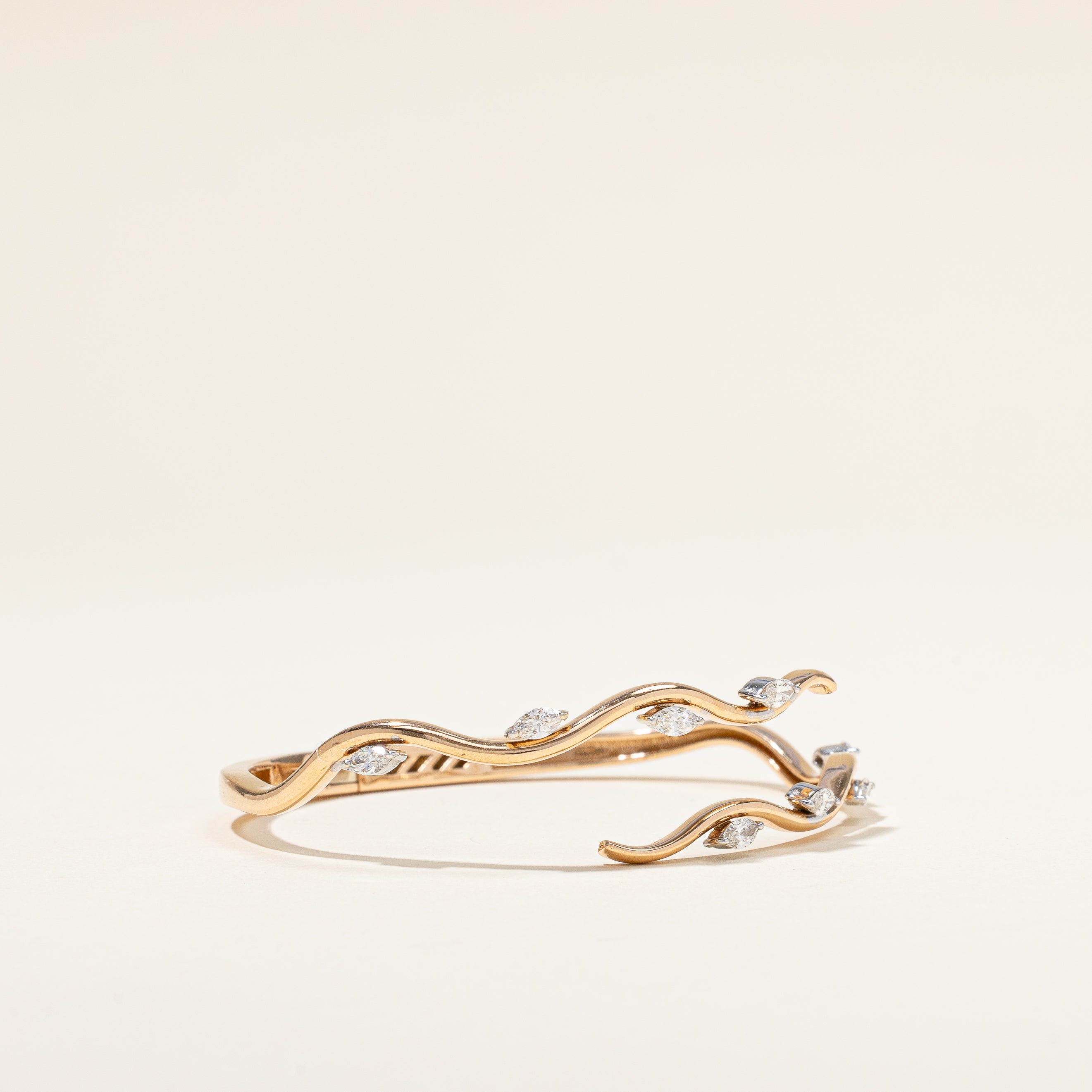 Diamond Open Bangle | 0.50ctw | 6" |