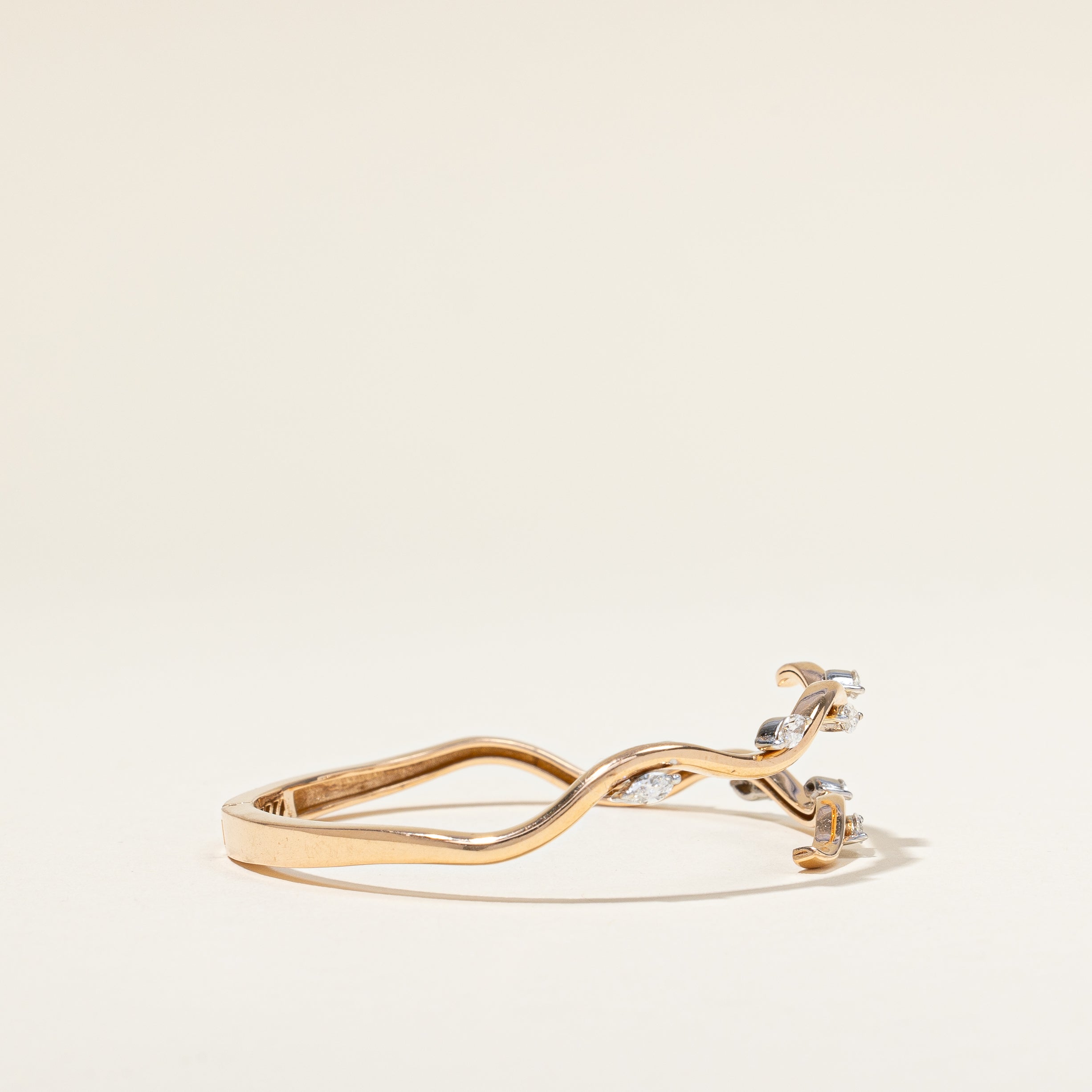 Diamond Open Bangle | 0.50ctw | 6" |