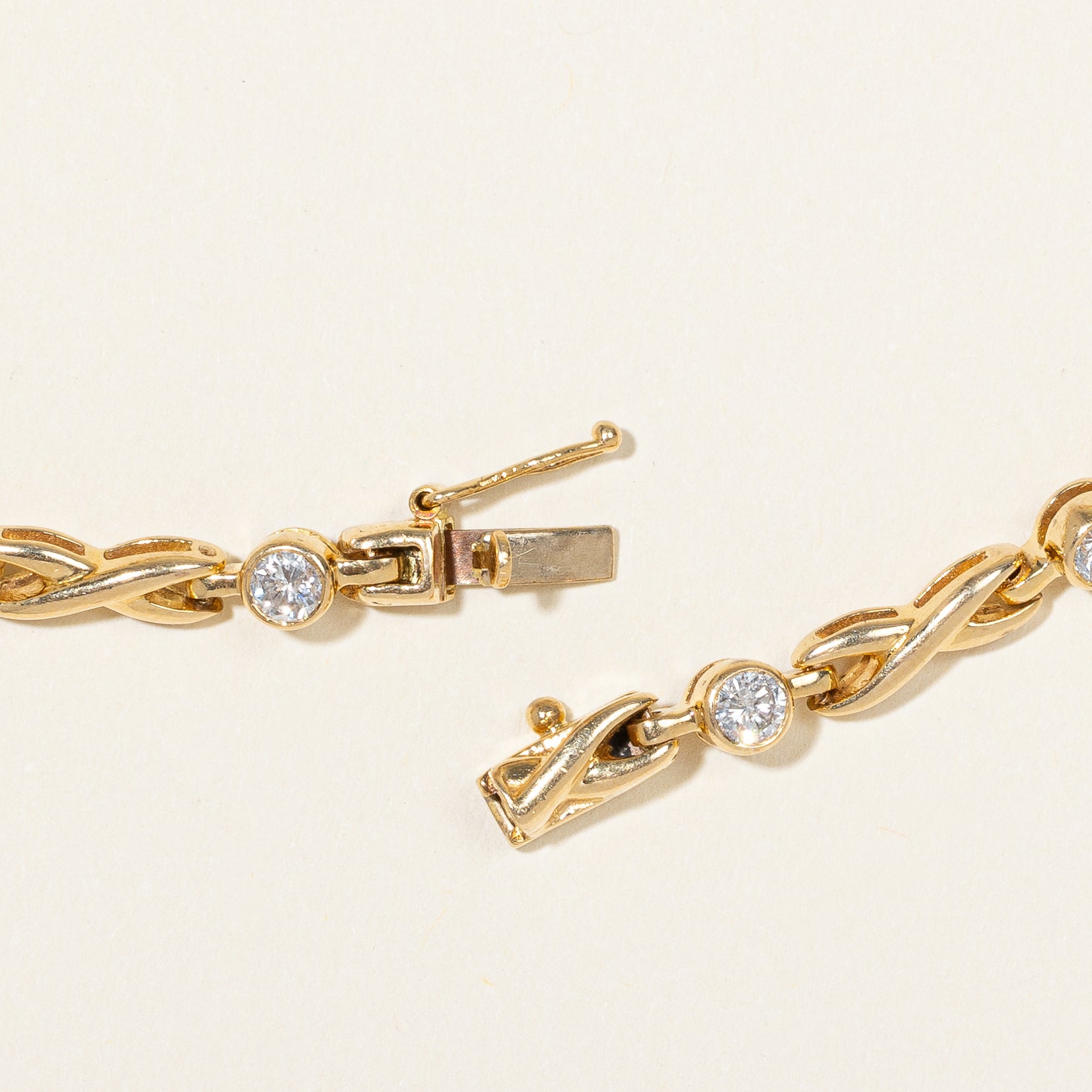 Bezel Set Diamond Bracelet | 1.65ctw | 8" |