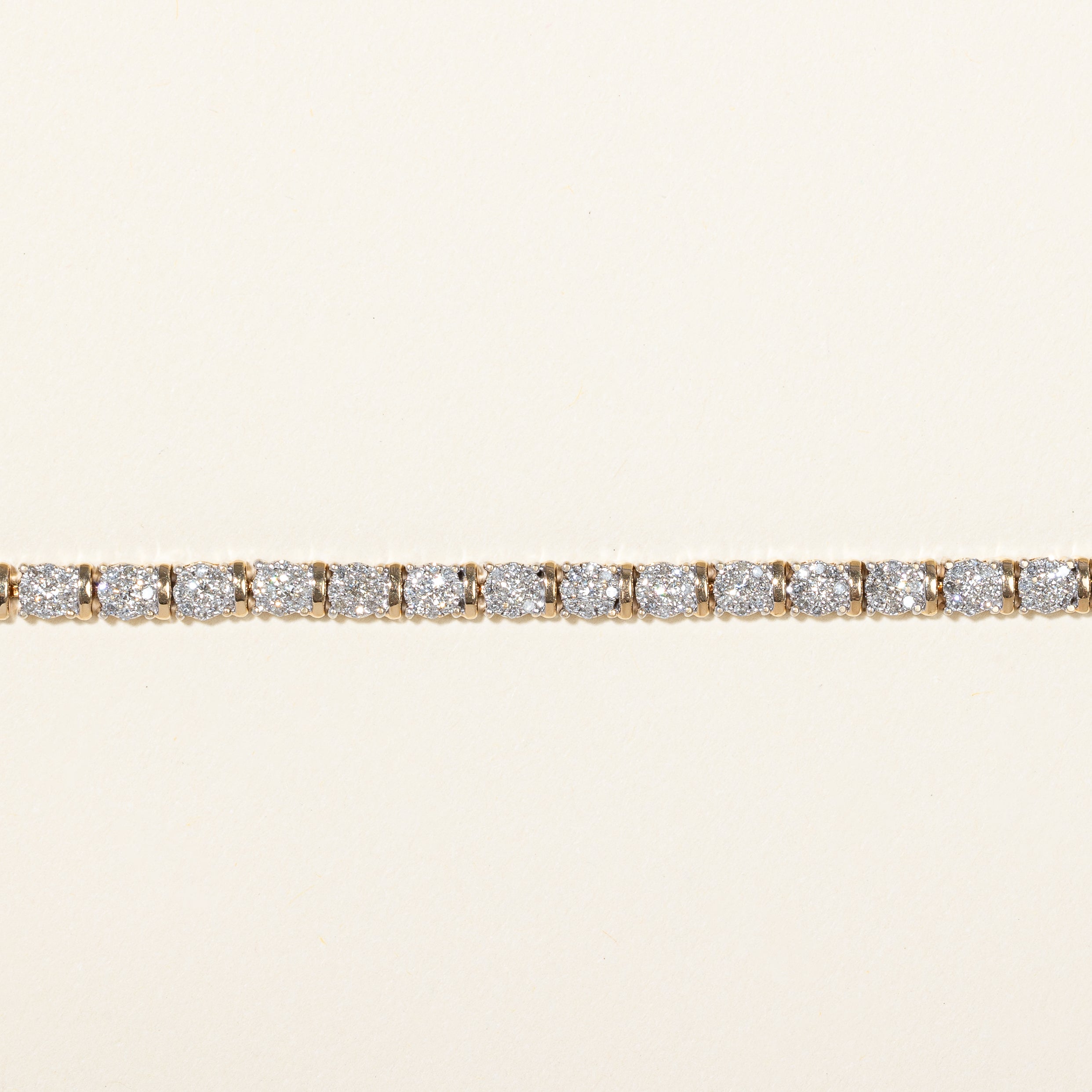 Bracelet de tennis serti de diamants pavés | 1,60 ct | 6,5" |