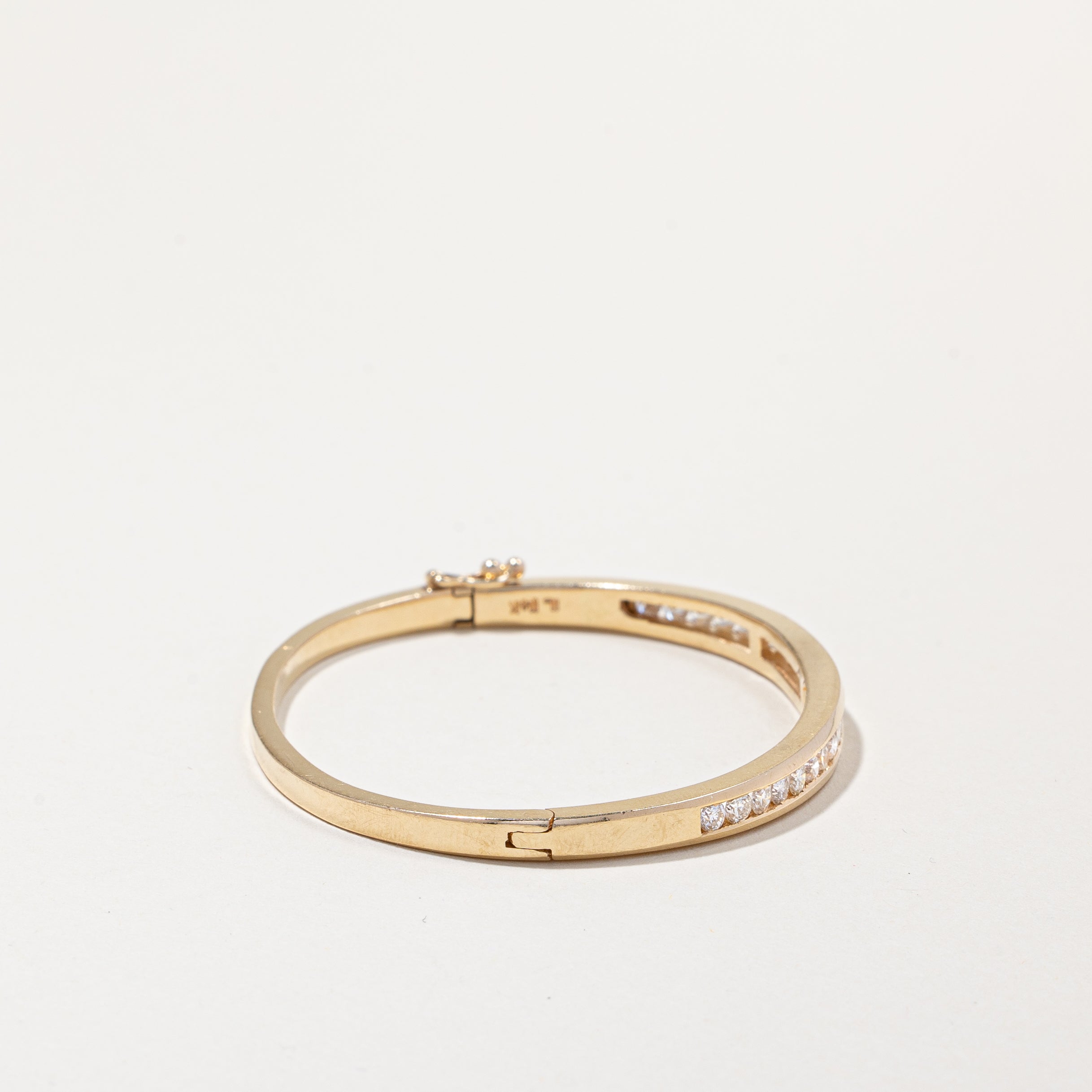 14k Yellow Gold Channel Set Diamond Bracelet | 2.00ctw | 7"