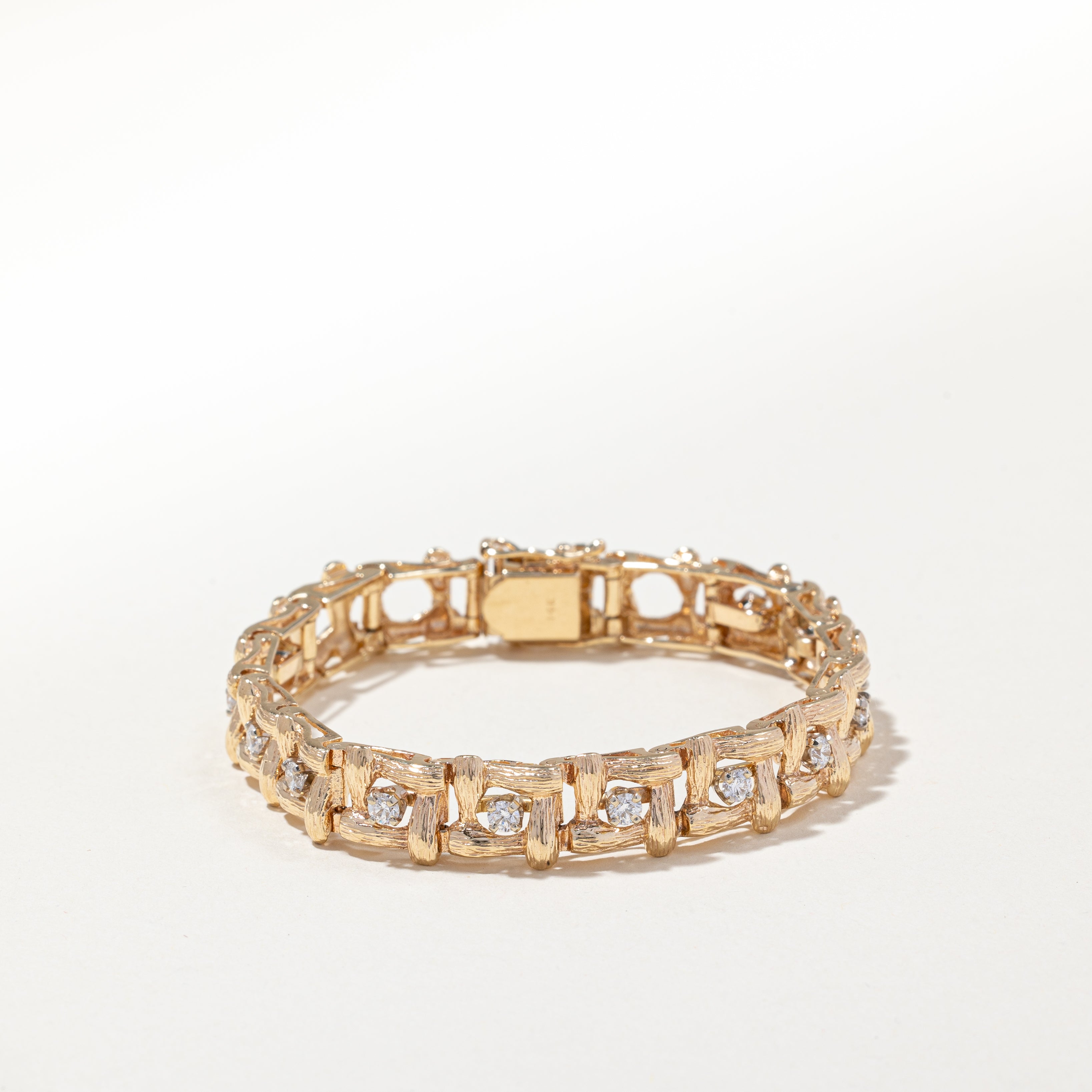 14k Yellow Gold Diamond Bracelet | 1.17ctw | 7"