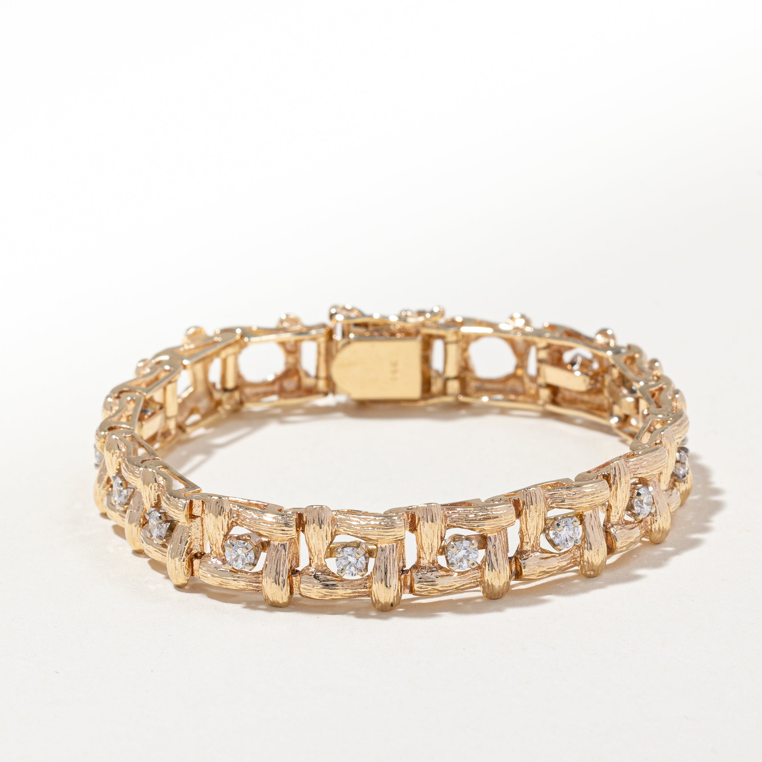 14k Yellow Gold Diamond Bracelet | 1.17ctw | 7"
