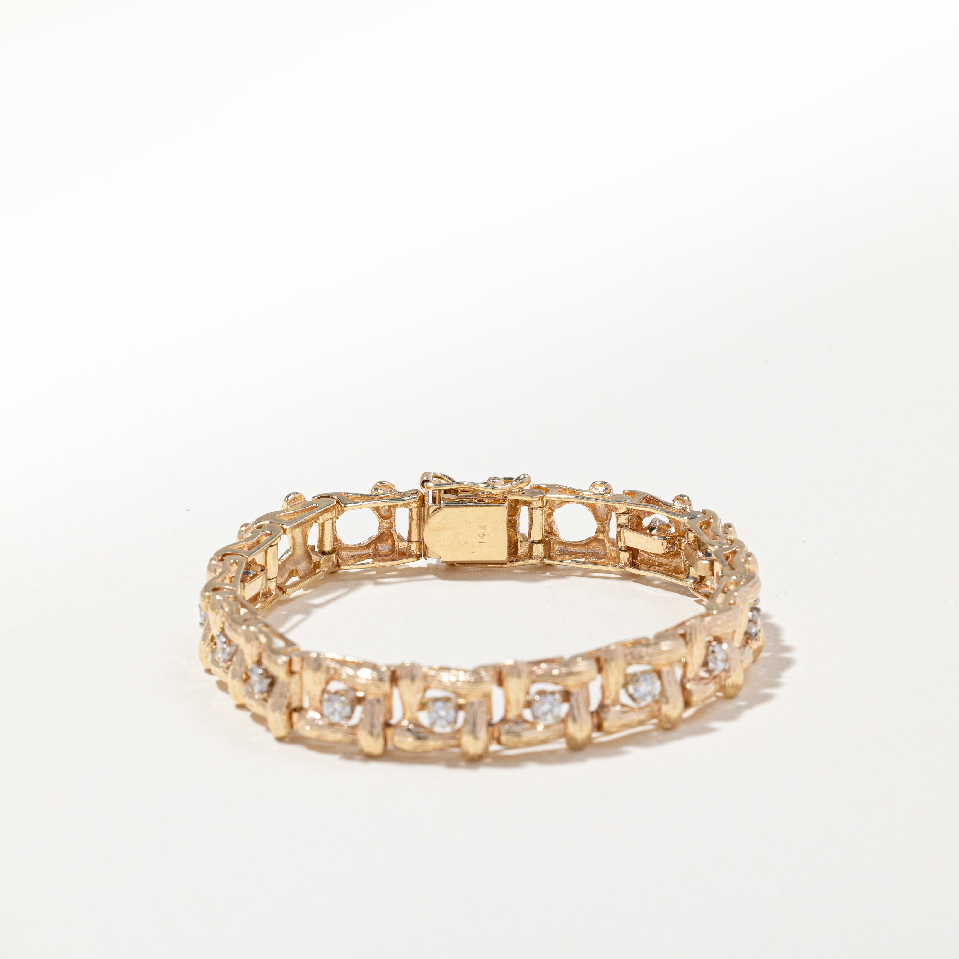 14k Yellow Gold Diamond Bracelet | 1.17ctw | 7"