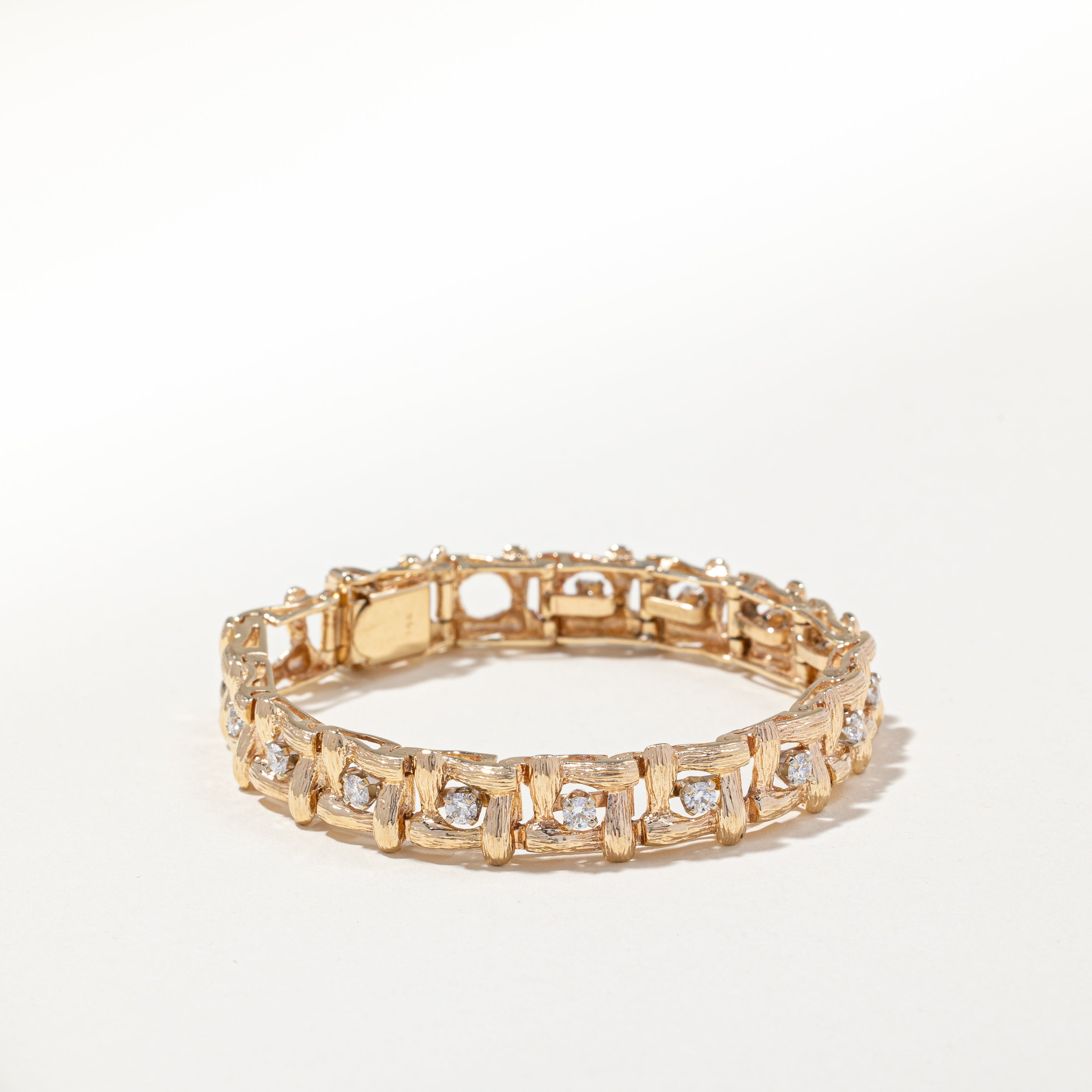 14k Yellow Gold Diamond Bracelet | 1.17ctw | 7"