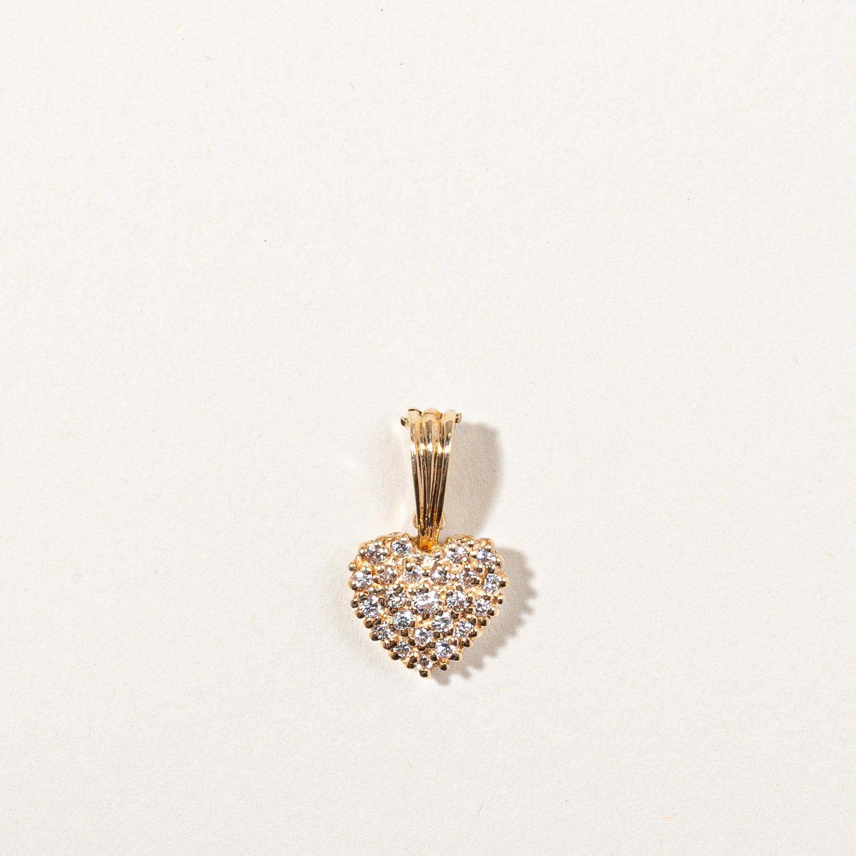 14k Yellow Gold Diamond Pendent | 0.50ctw | 23x18mm