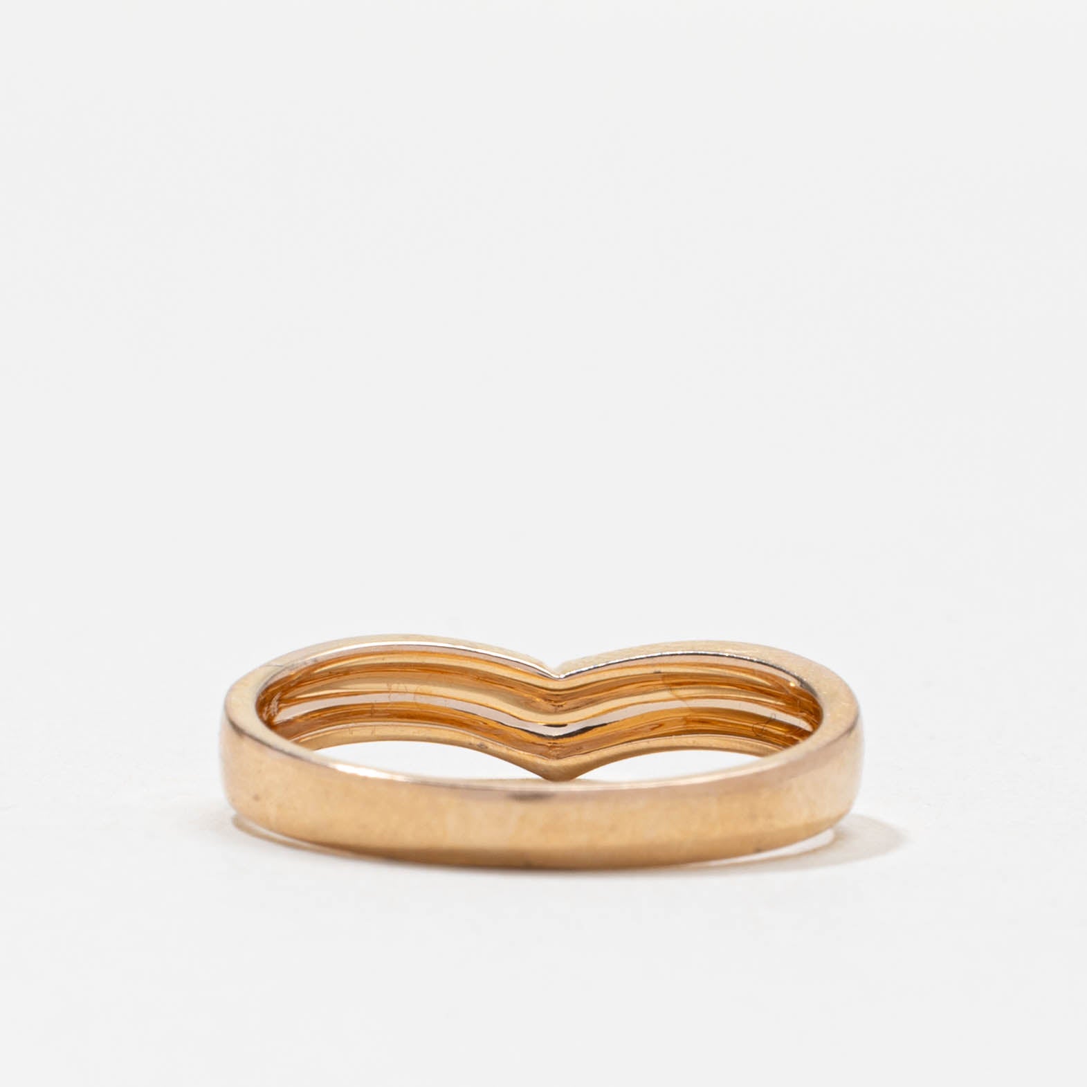 Diamond Grooved Chevron Ring | 0.03ctw | SZ 6.0