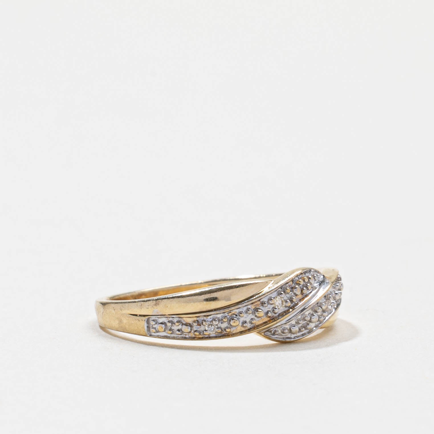 Diamond Double Row Wave Ring | 0.02ctw | SZ 5.5