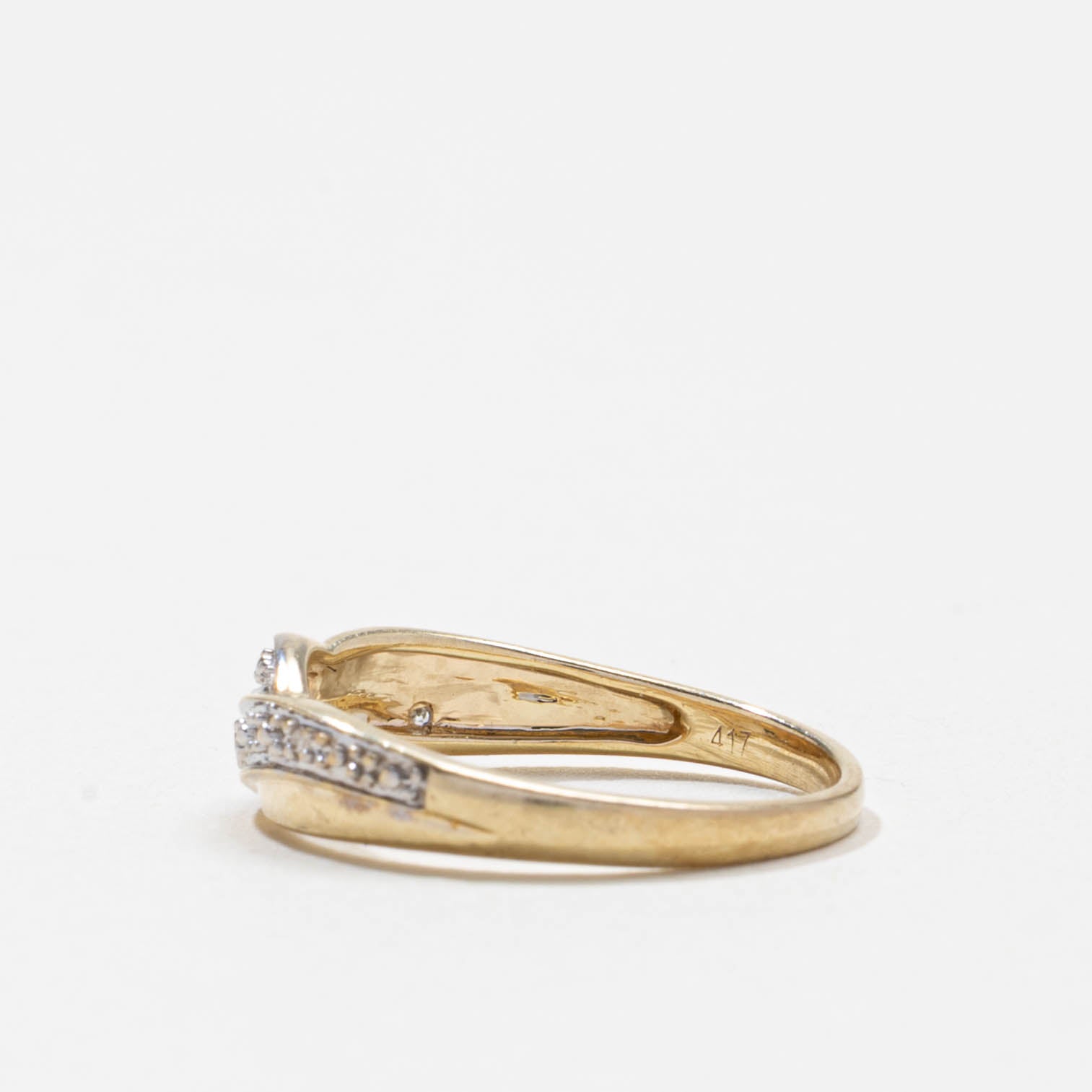 Diamond Double Row Wave Ring | 0.02ctw | SZ 5.5