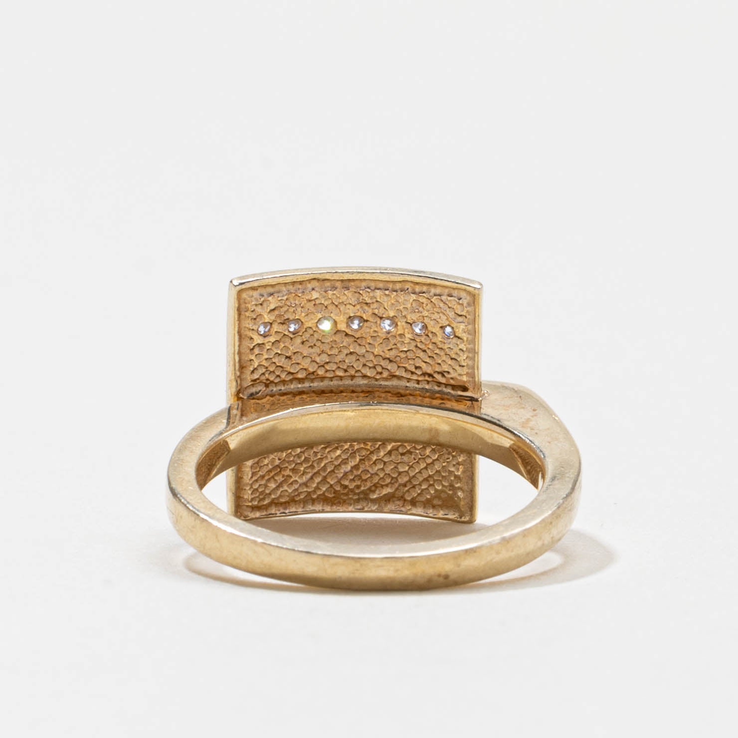 Bague géométrique avec accent de diamant | 0,07 ct | Taille 5,0