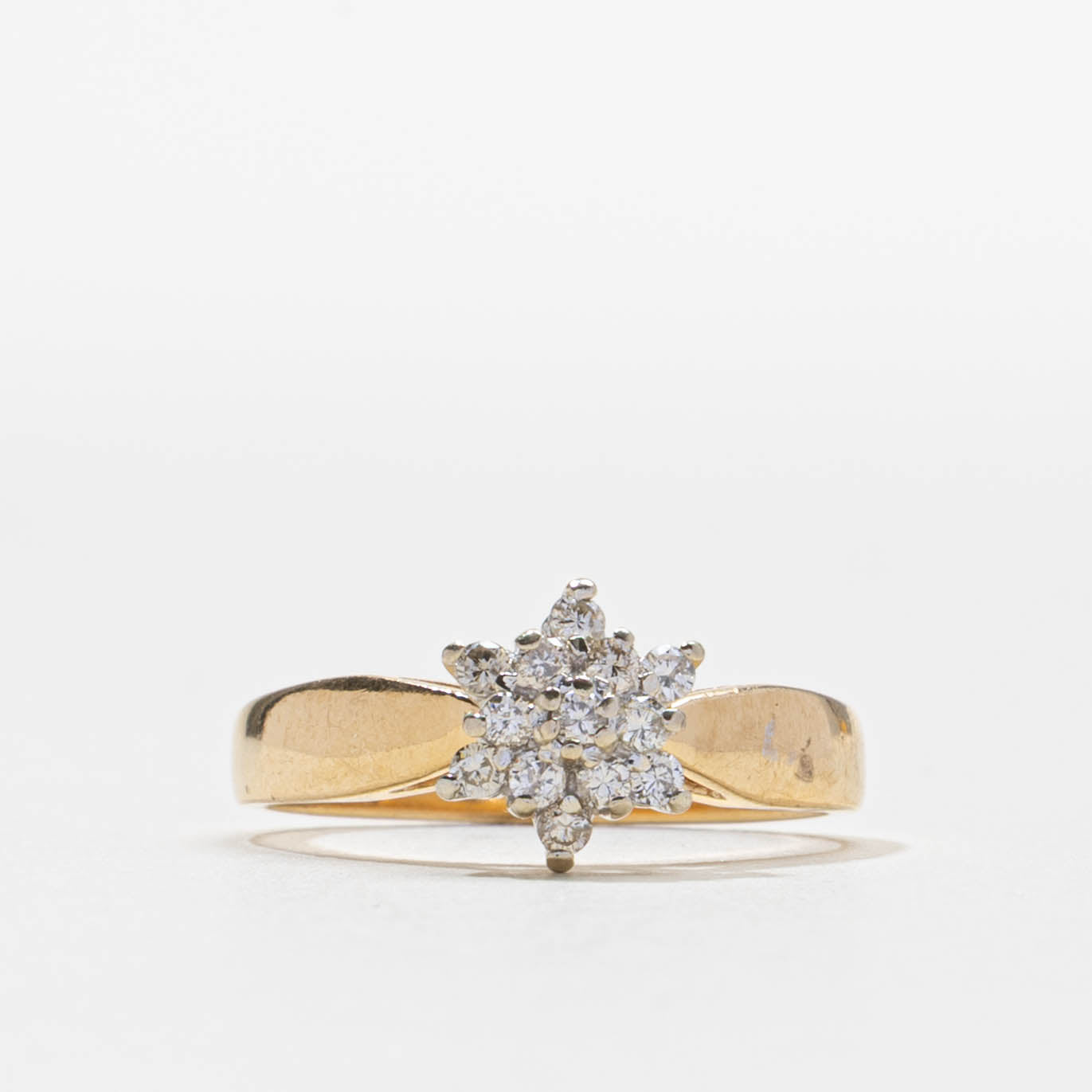 Diamond Floral Cluster Ring | 0.2ctw | SZ 5.5