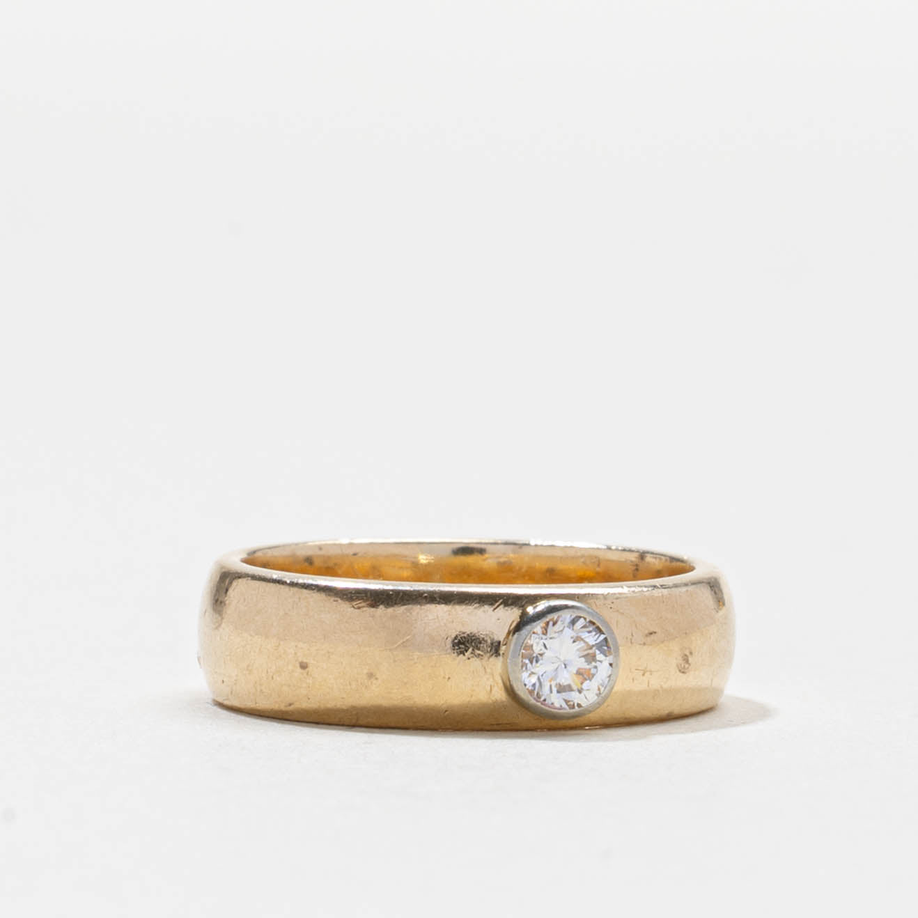 Bezel Set Round Brilliant Cut Diamond Band | 0.15ct | 4.70mm | SZ 3.75