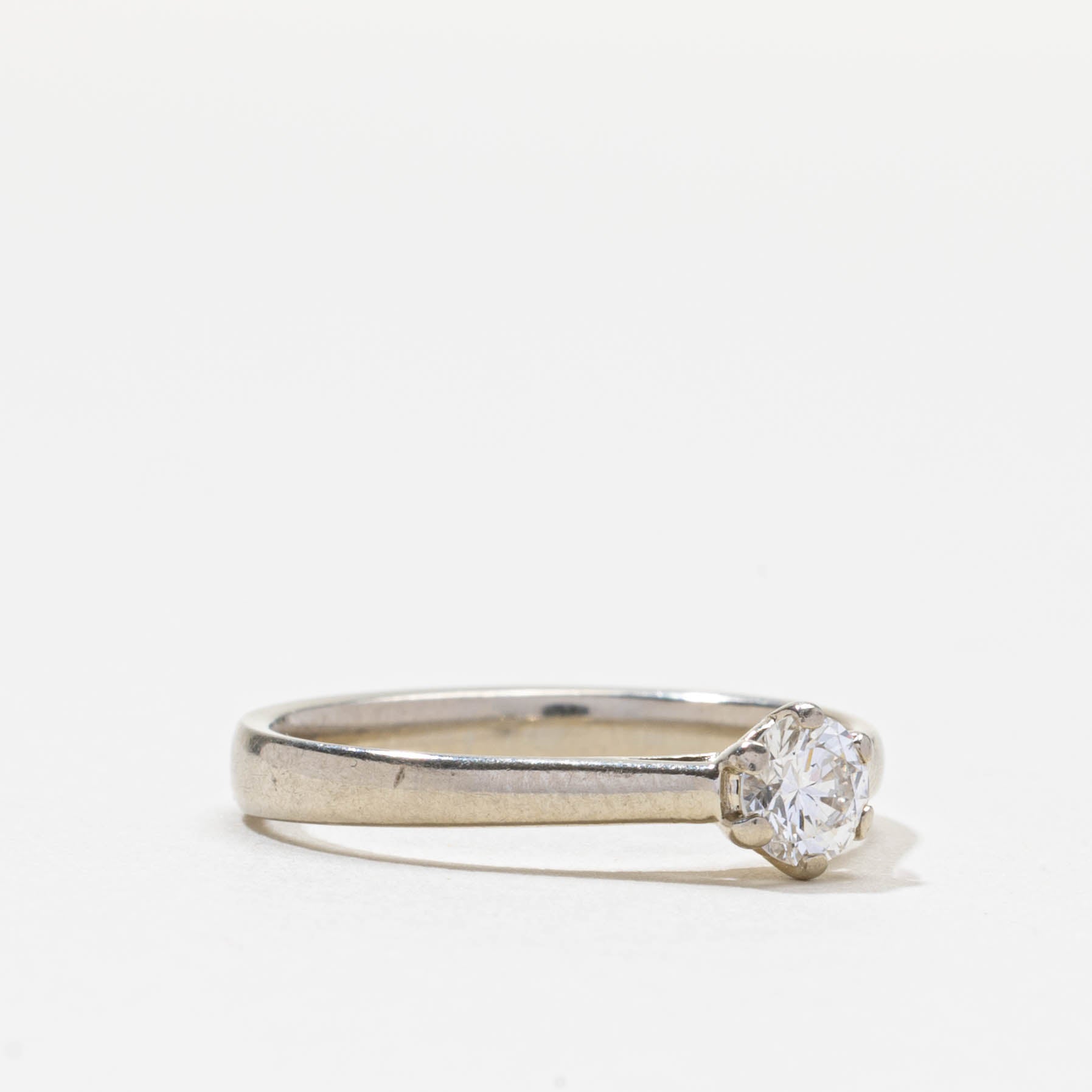 Six Prong Solitaire Round Brilliant Diamond Ring | 0.3ct SI2 H/I | SZ 6.5