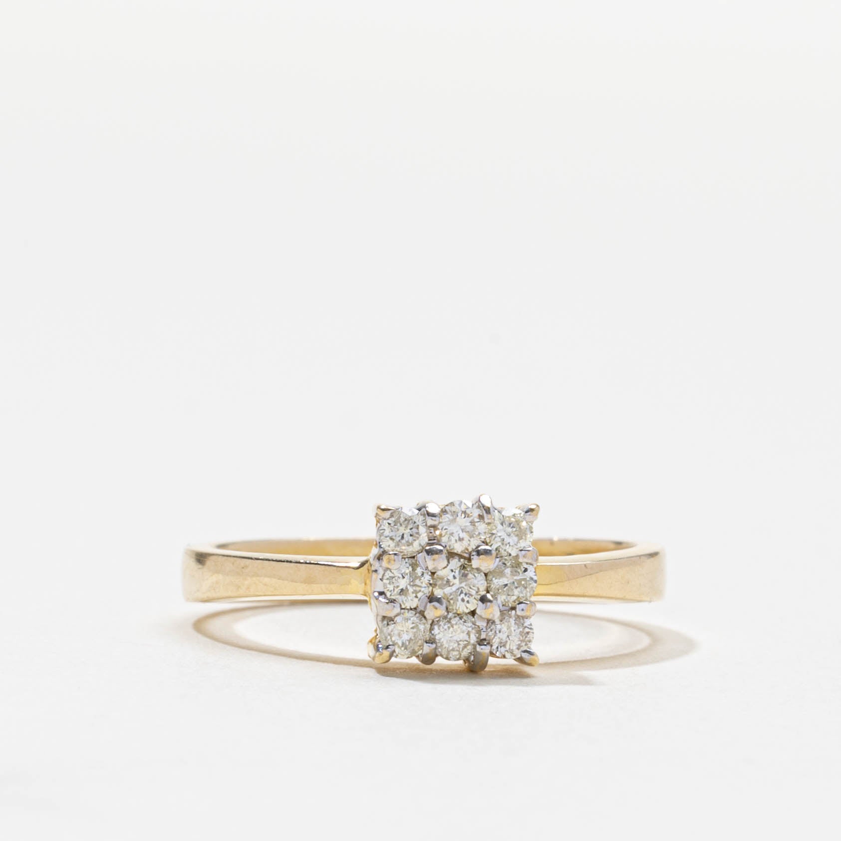 Bague sertie de diamants en grappe | 0,34 ct | Taille 7,5