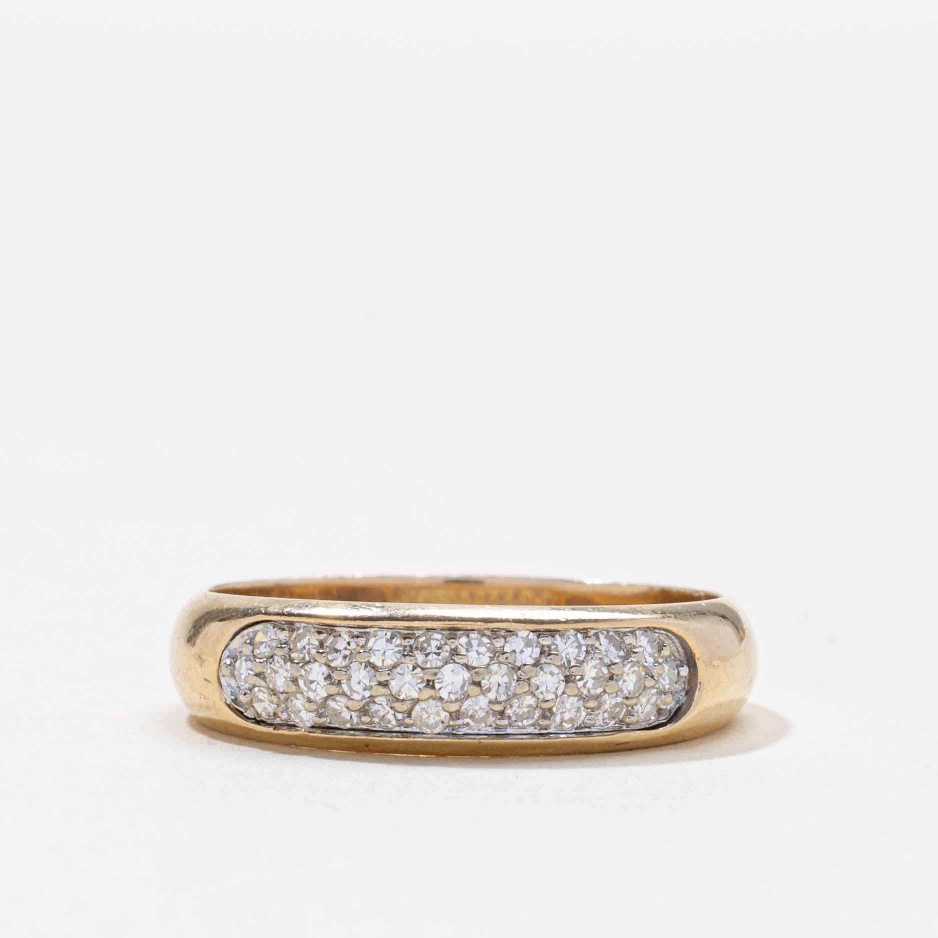 Pavé Set Diamond Low Dome Band | 0.25ctw | 5.45mm | SZ 8.5