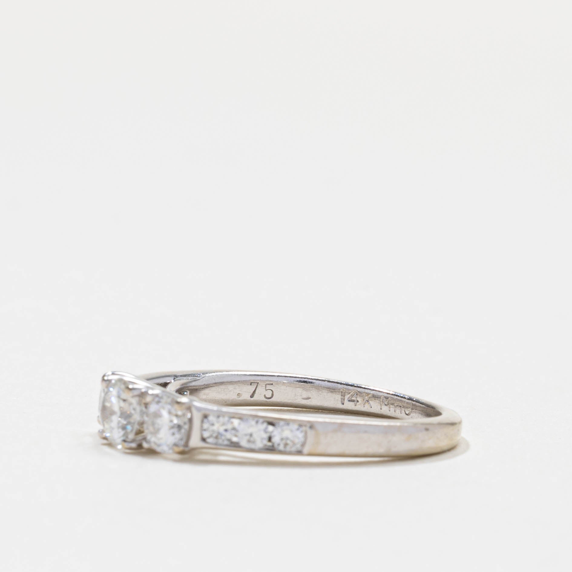 Three Stone Diamond Accented Ring | 0.75ctw | SZ 5.5
