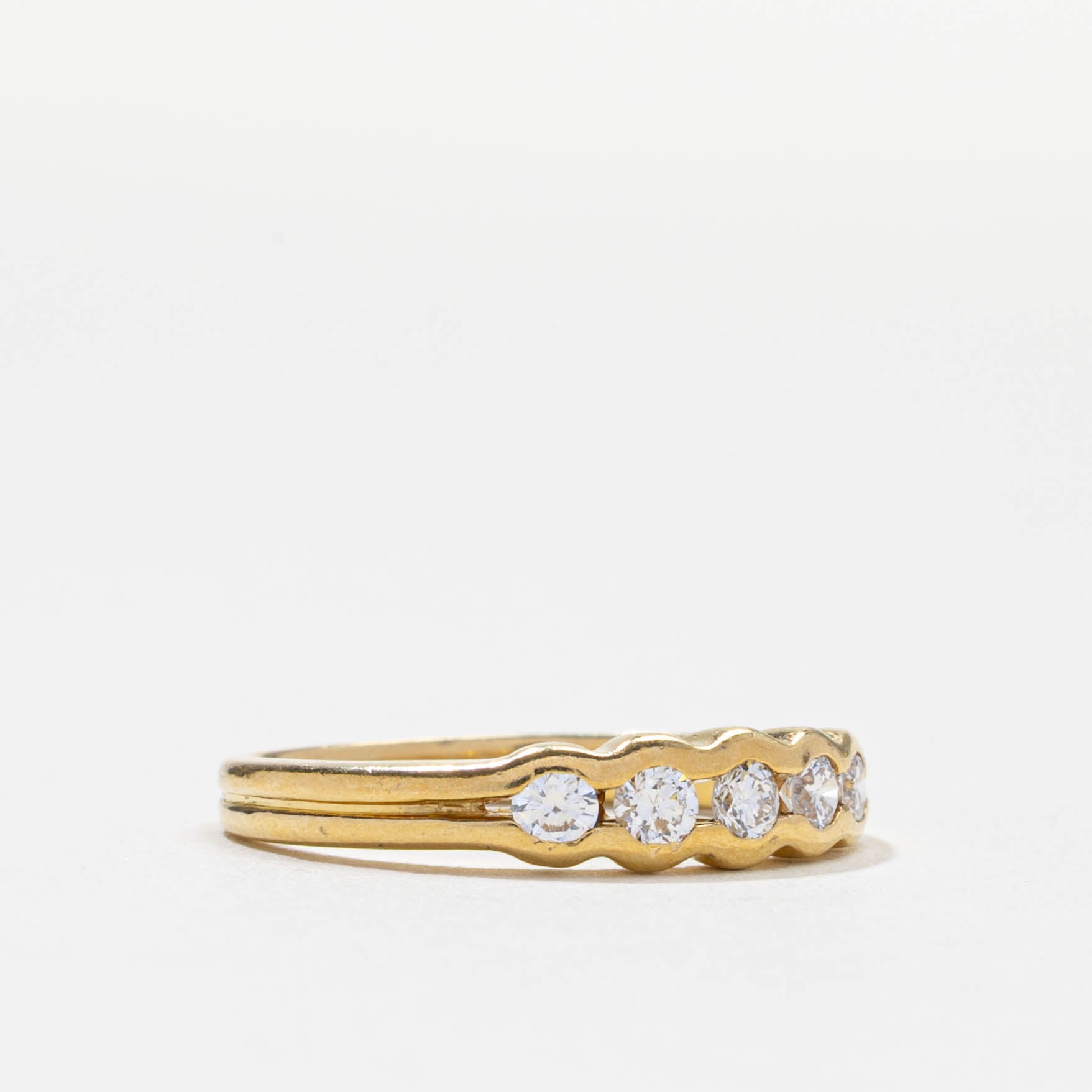 Five Stone Diamond Scalloped Band | 0.25ctw | SZ 4.5