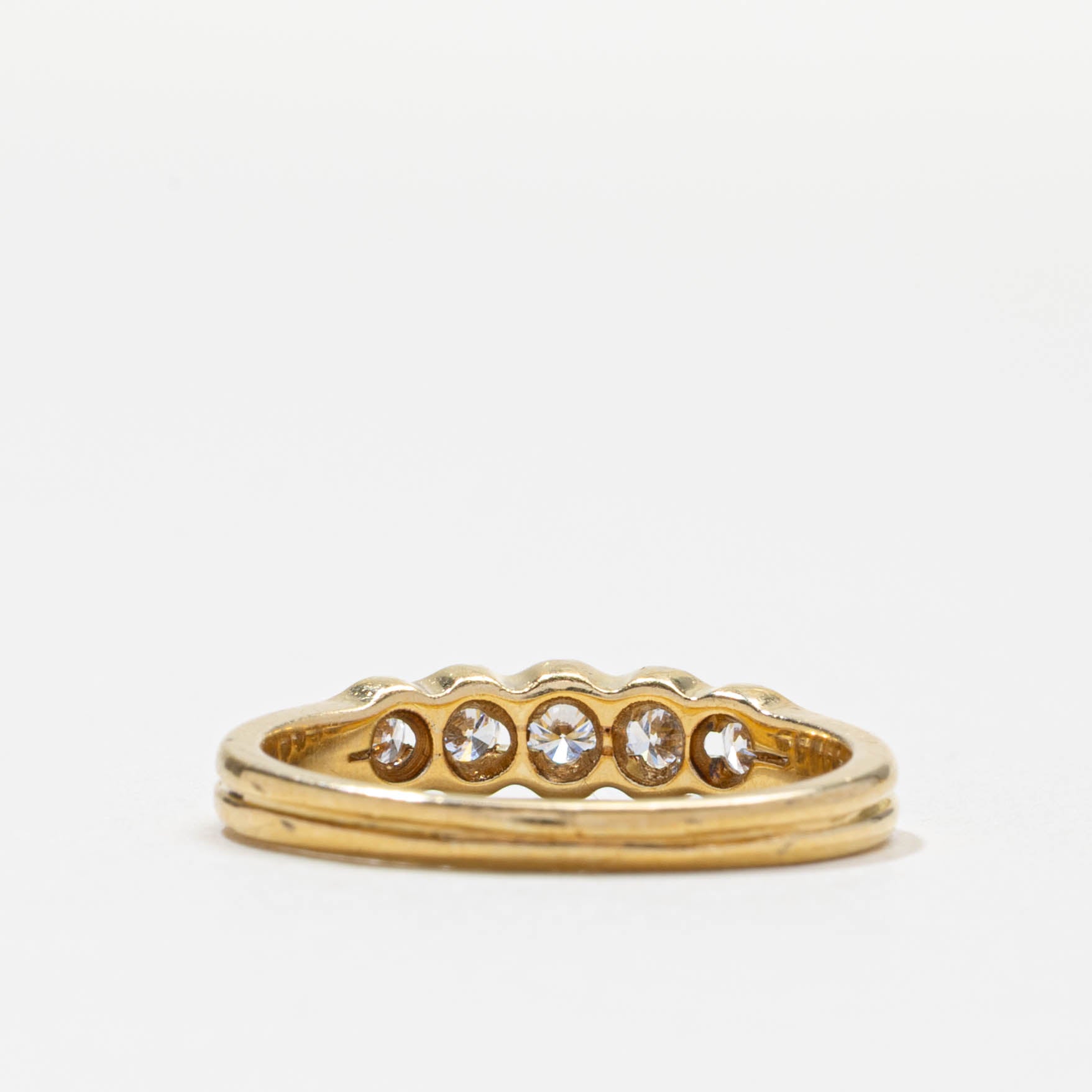 Five Stone Diamond Scalloped Band | 0.25ctw | SZ 4.5