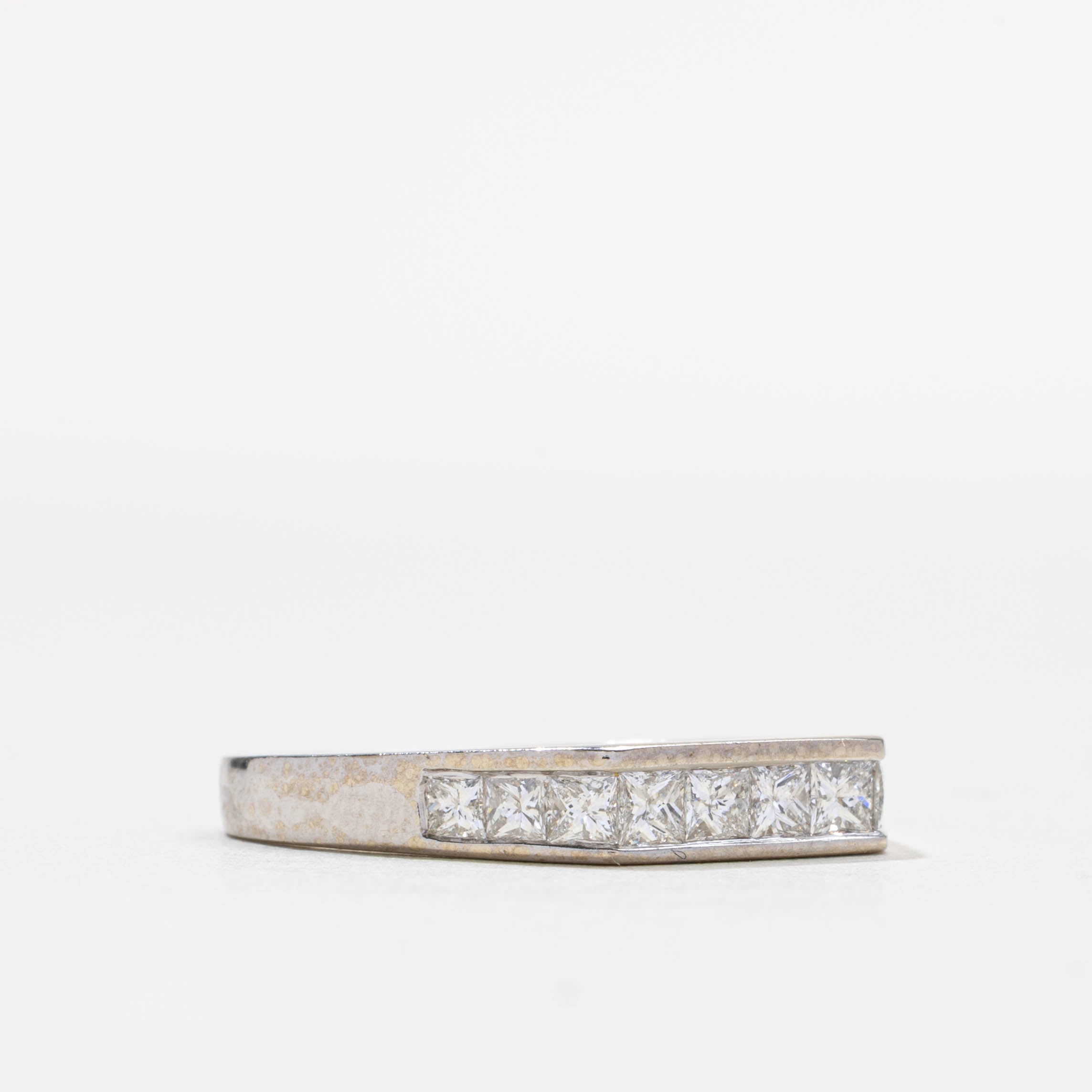 Princess Cut Semi Eternity Diamond Angled Band | 0.7ctw | 3.80mm | SZ 8.0