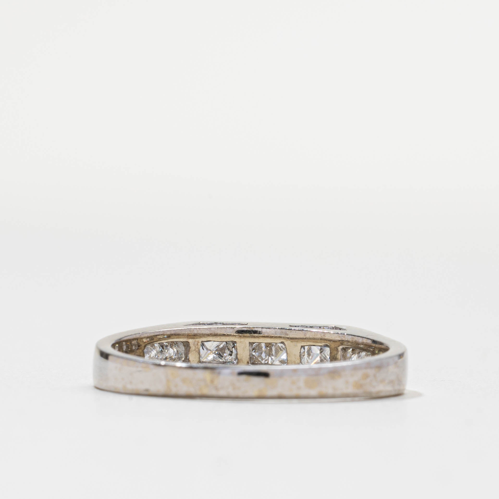 Princess Cut Semi Eternity Diamond Angled Band | 0.7ctw | 3.80mm | SZ 8.0