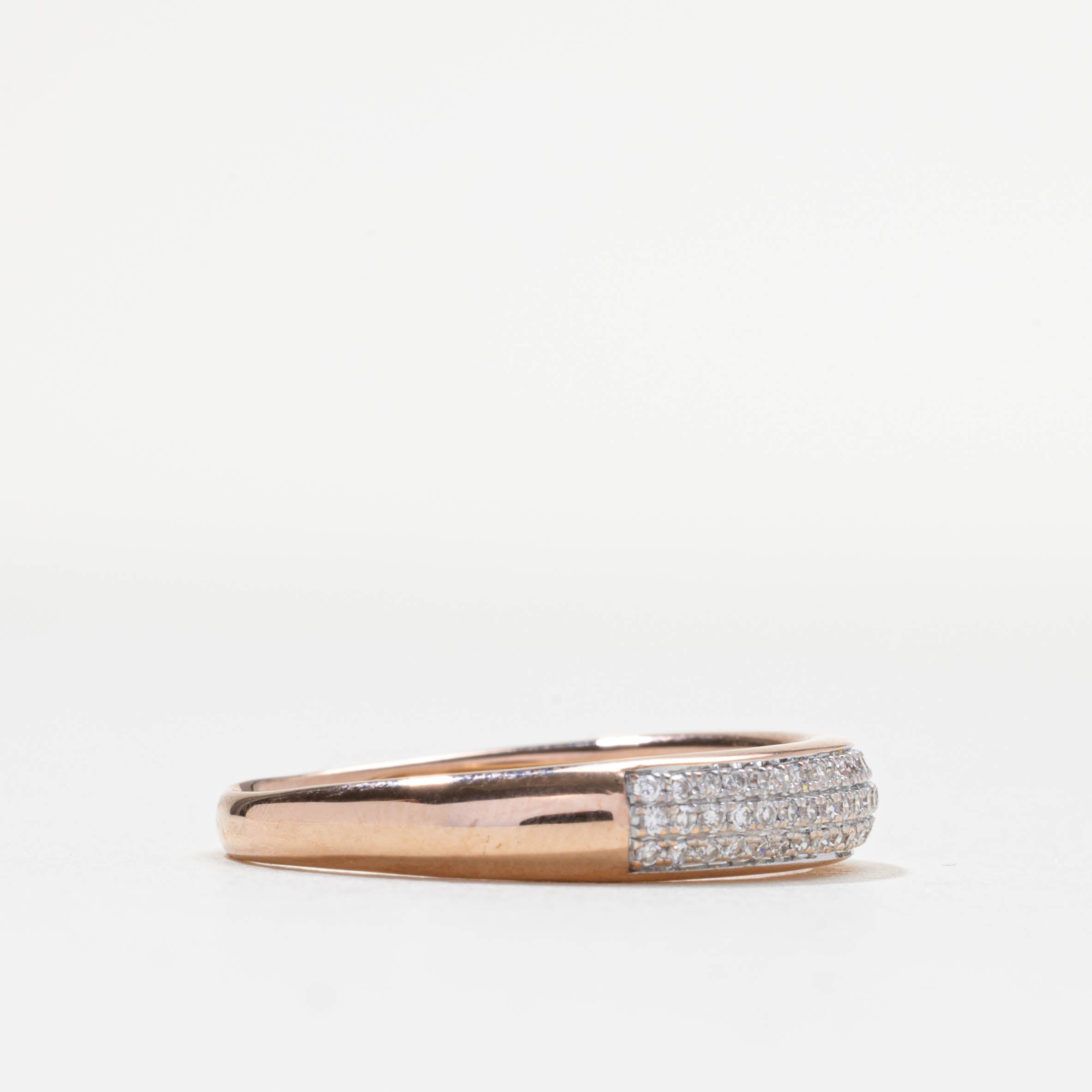 Bague pavée de diamants | 0,25 ct | Taille 8,75