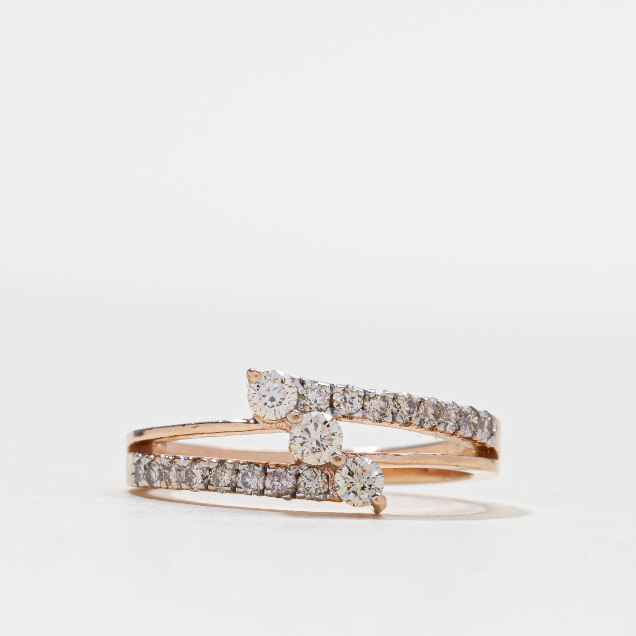 Semi Eternity Diamond Zigzag Ring | 0.4ctw | SZ 5.75