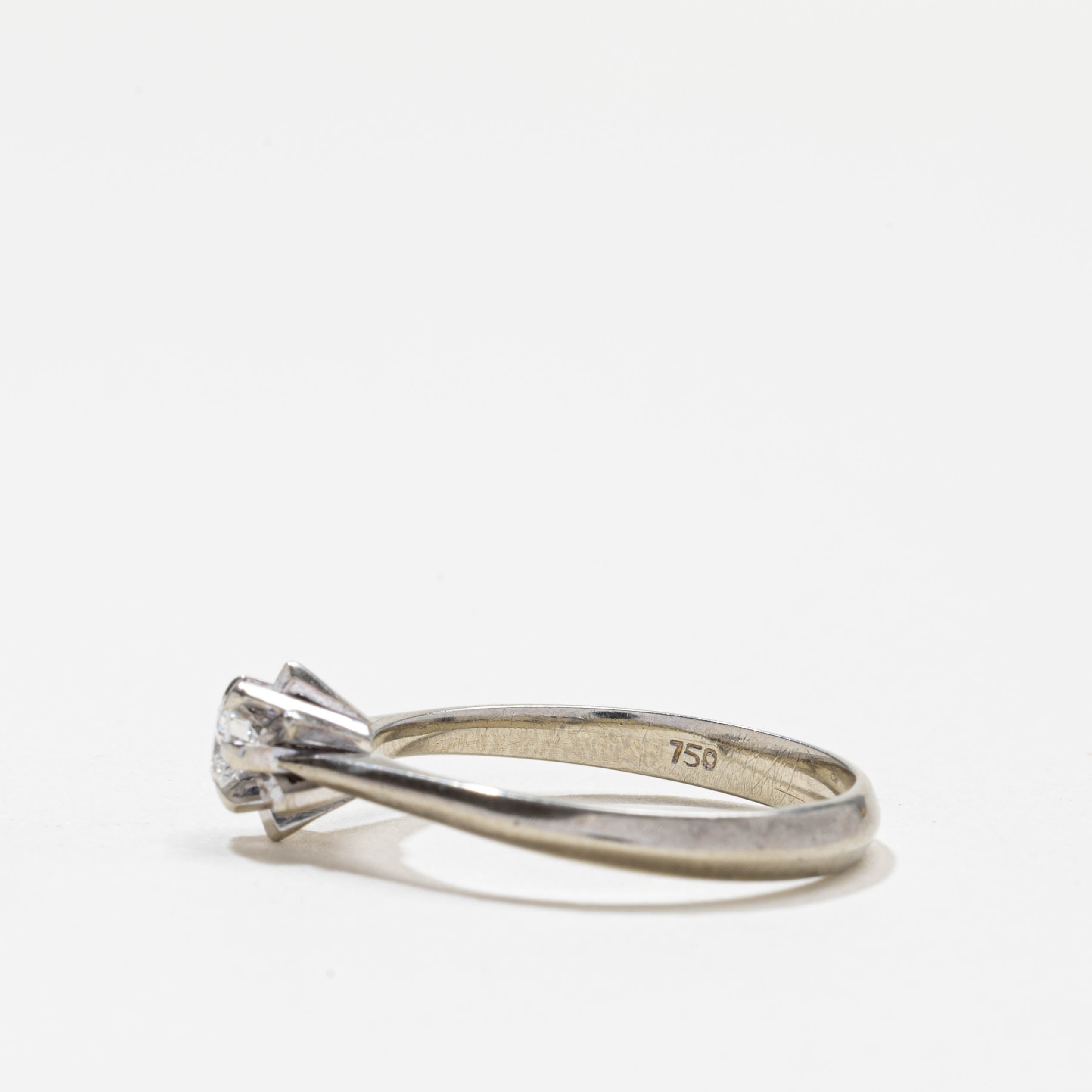 Bague en diamant rond taille brillant | 0,15 ct | Taille 6,75