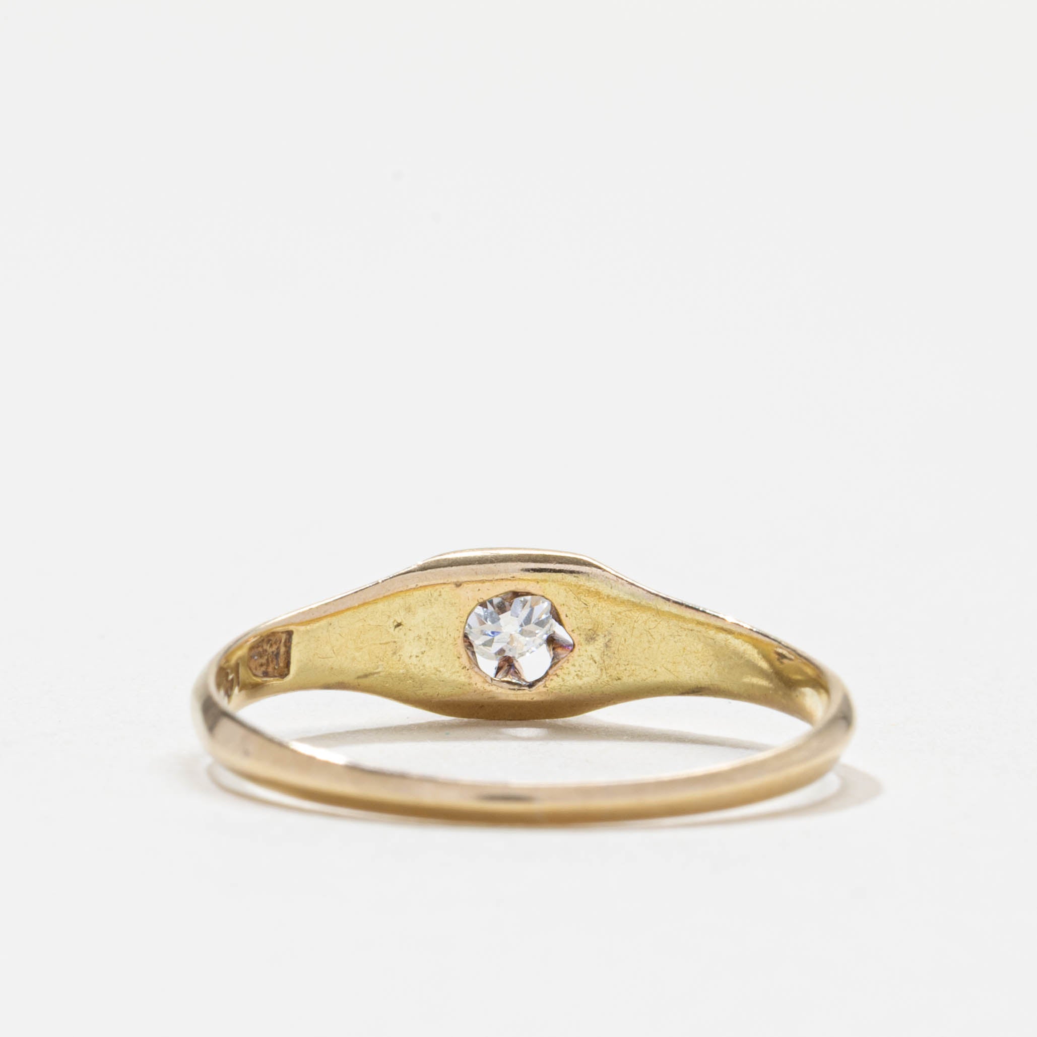 Bague en diamant taille ancienne européenne | 0,12 ct | Taille 8,0