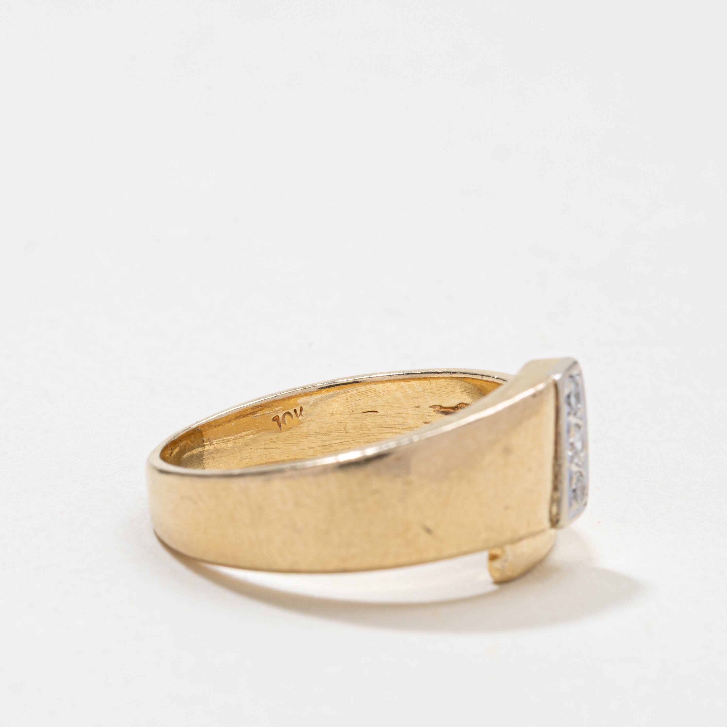 Diamond Row Overlapping Ring | 0.08ctw | SZ 7.25