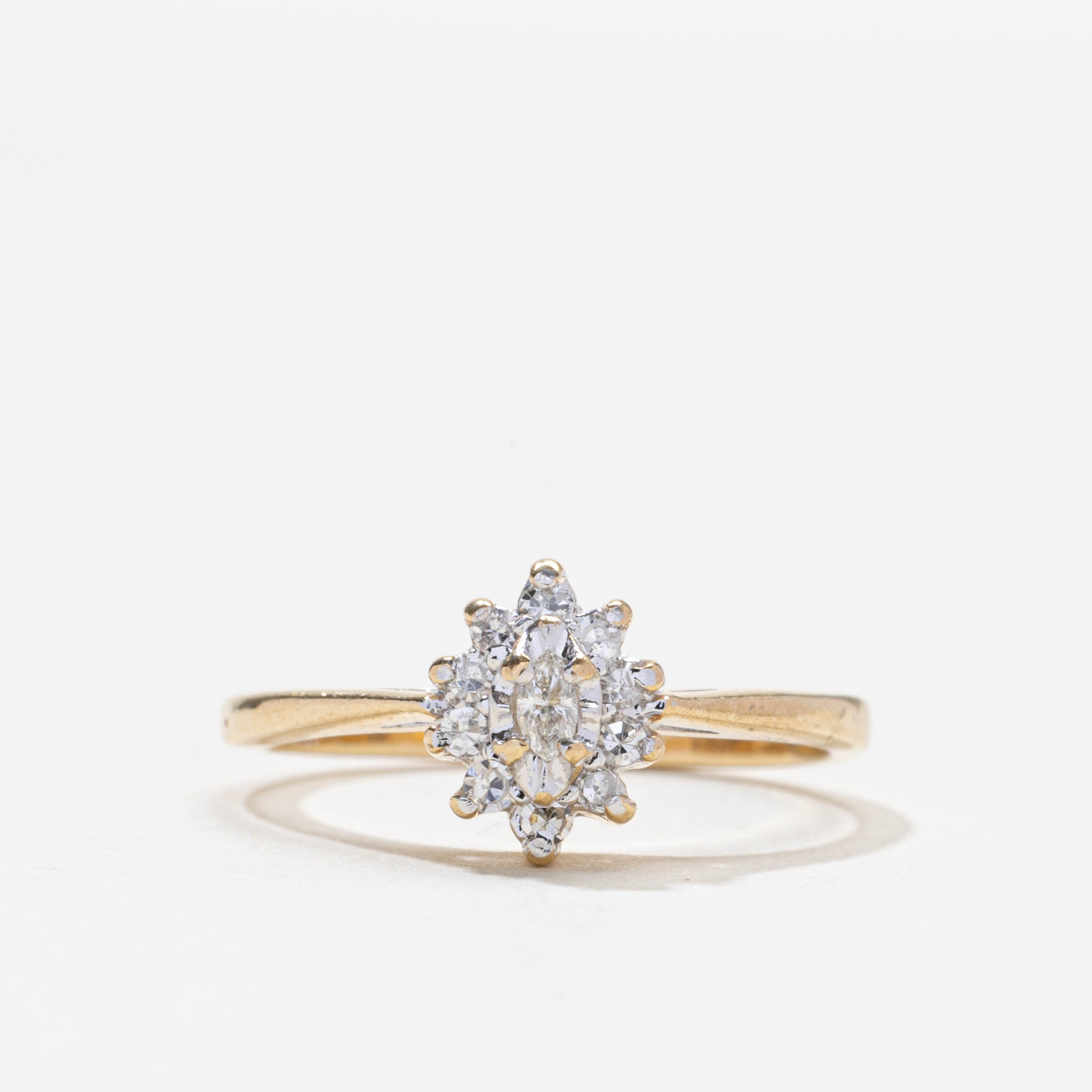 Diamond Petal Cluster Ring | 0.15ctw | SZ 5.0