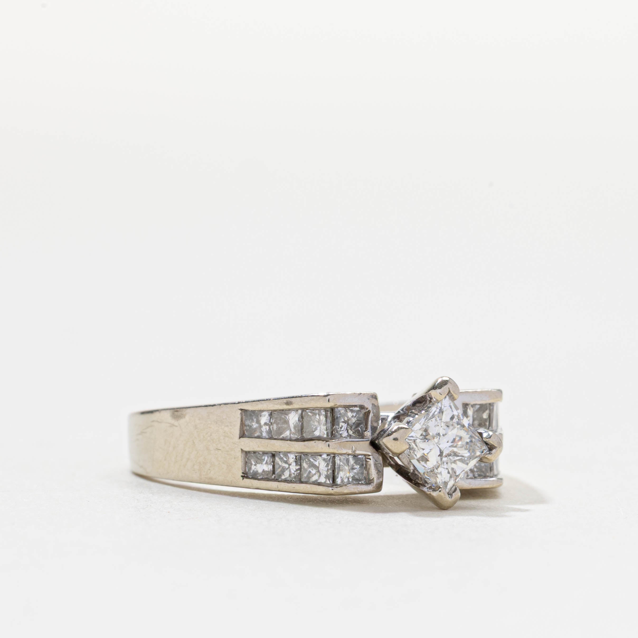 Princess Cut Diamond Accented Ring | 0.36ct I1 G/H, 0.48ctw | SZ 6.25
